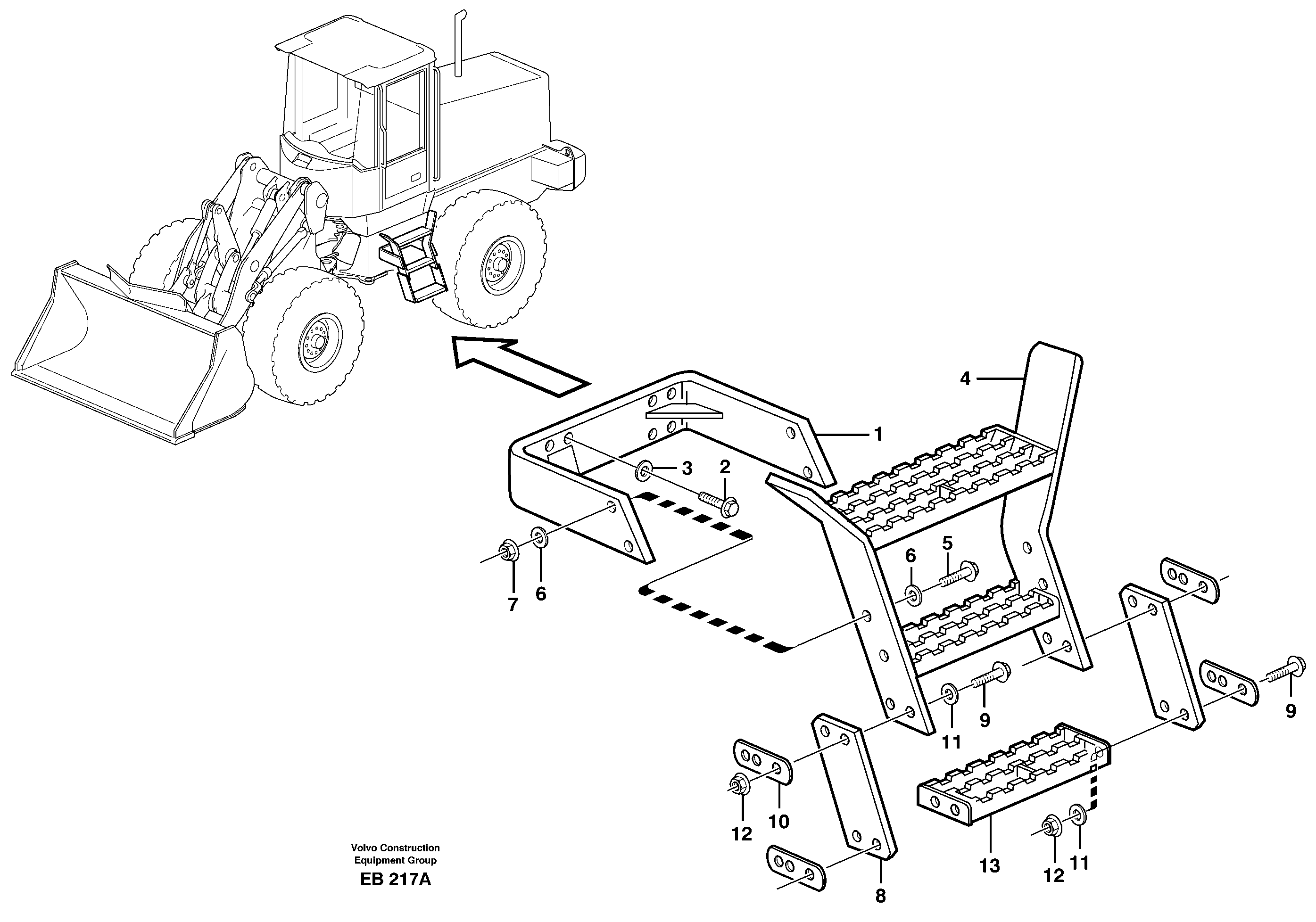 Foot step — volvo parts diagram