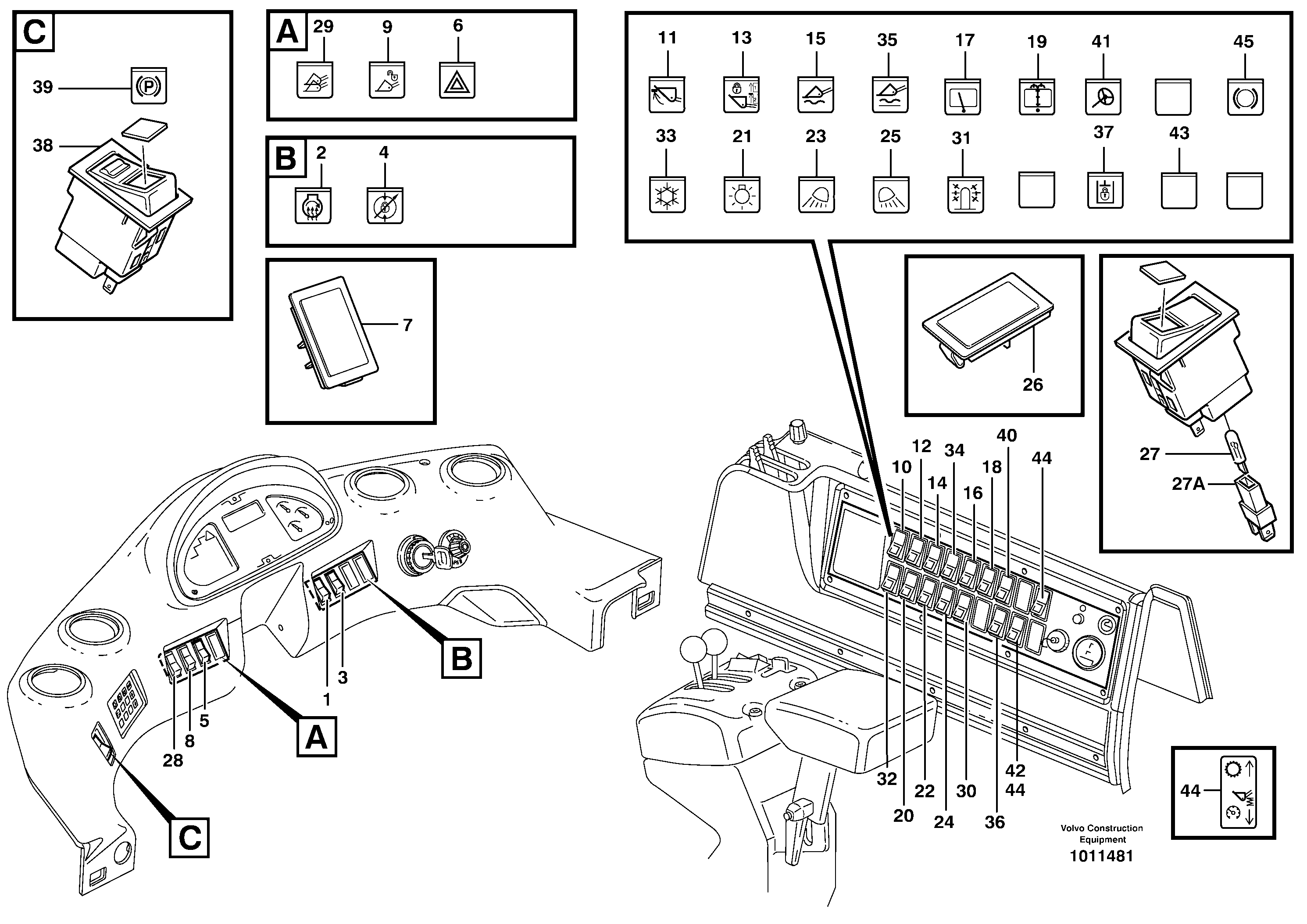 Switch — volvo parts diagram