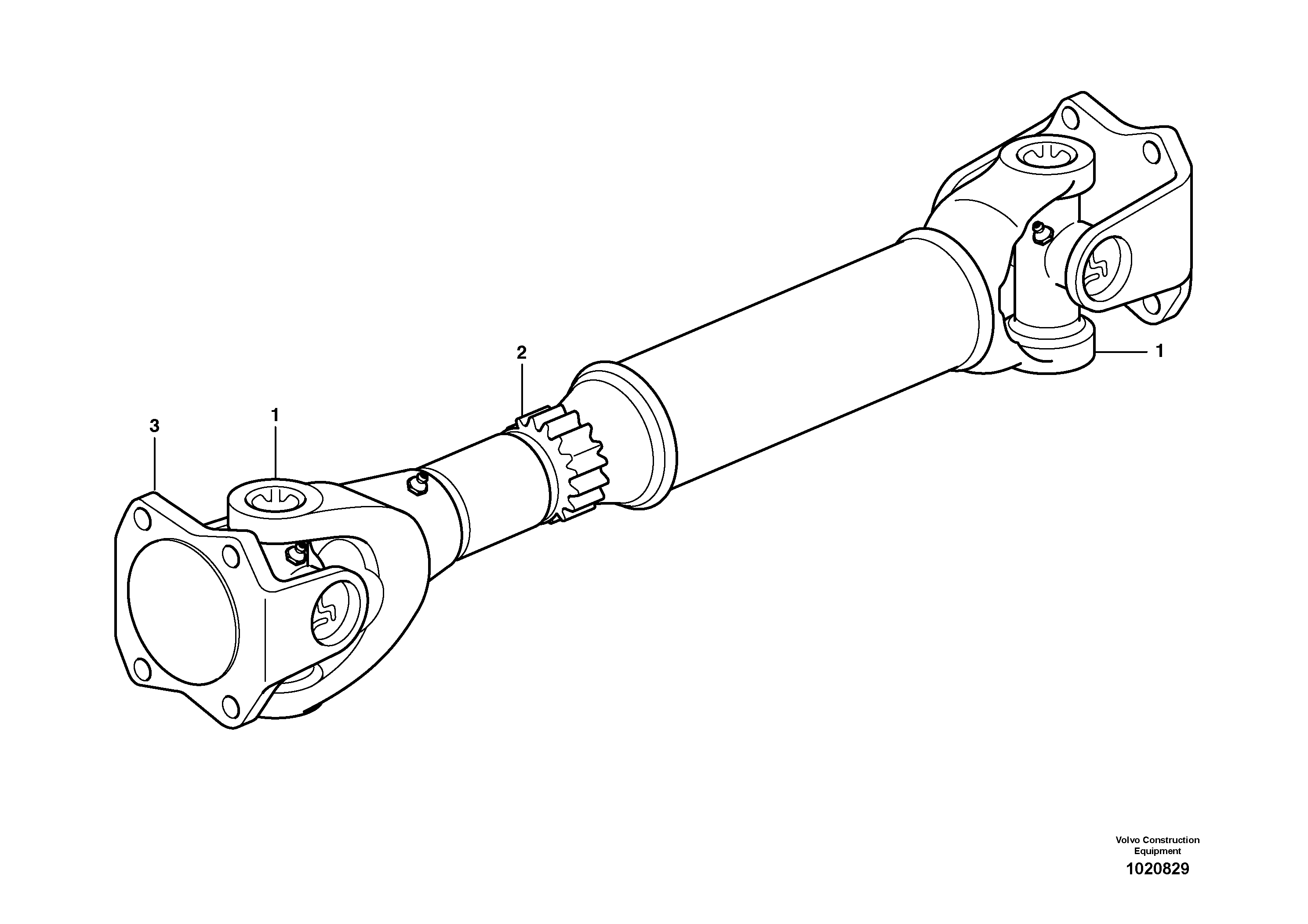Propeller shaft — volvo parts diagram
