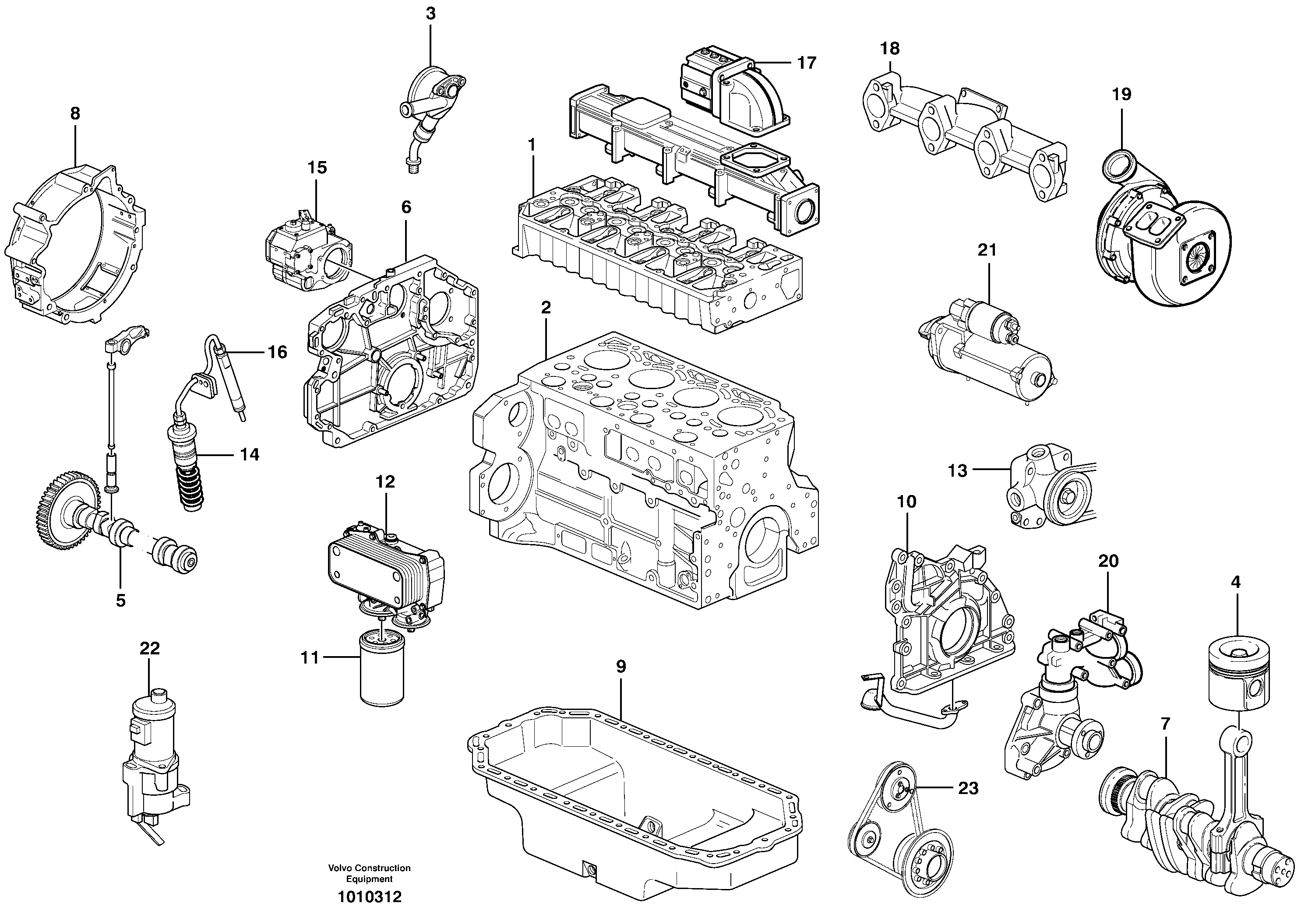 Engine — volvo parts diagram