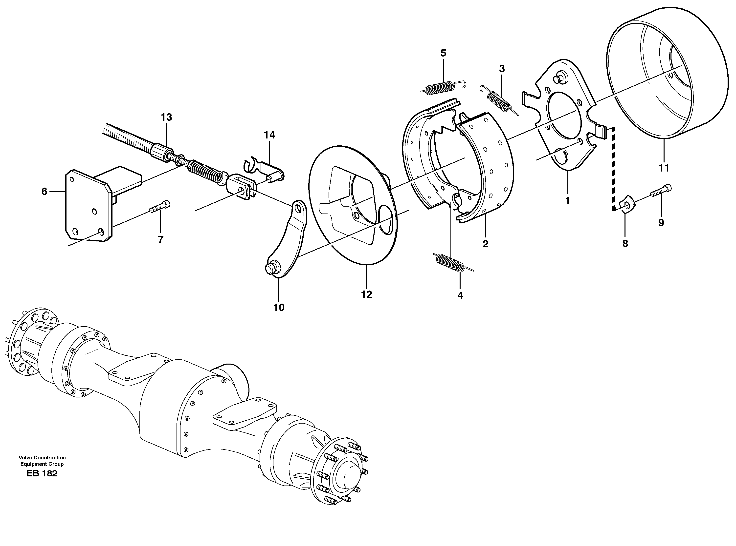 Parking brake — volvo parts diagram