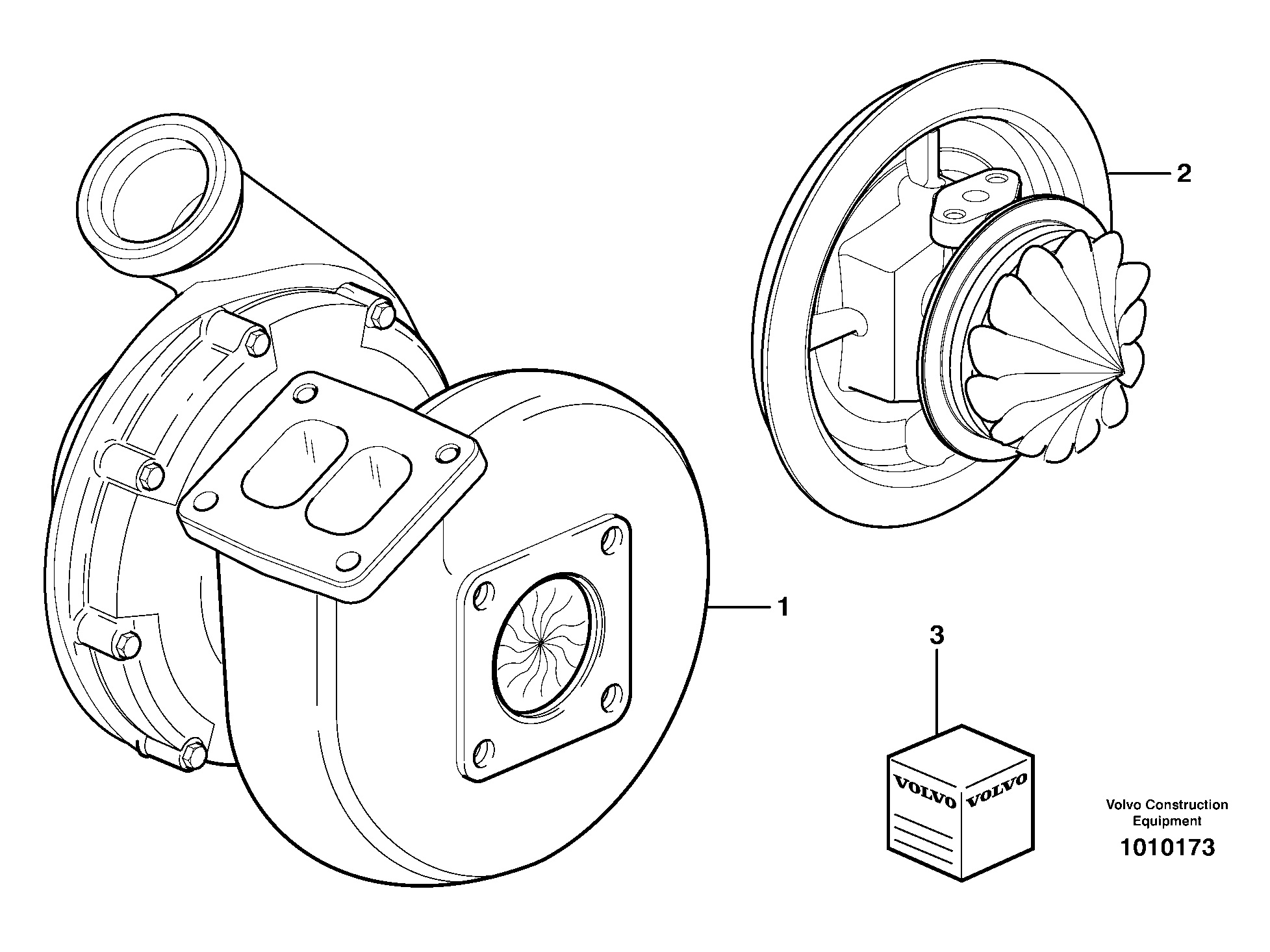 Turbo charger — volvo parts diagram