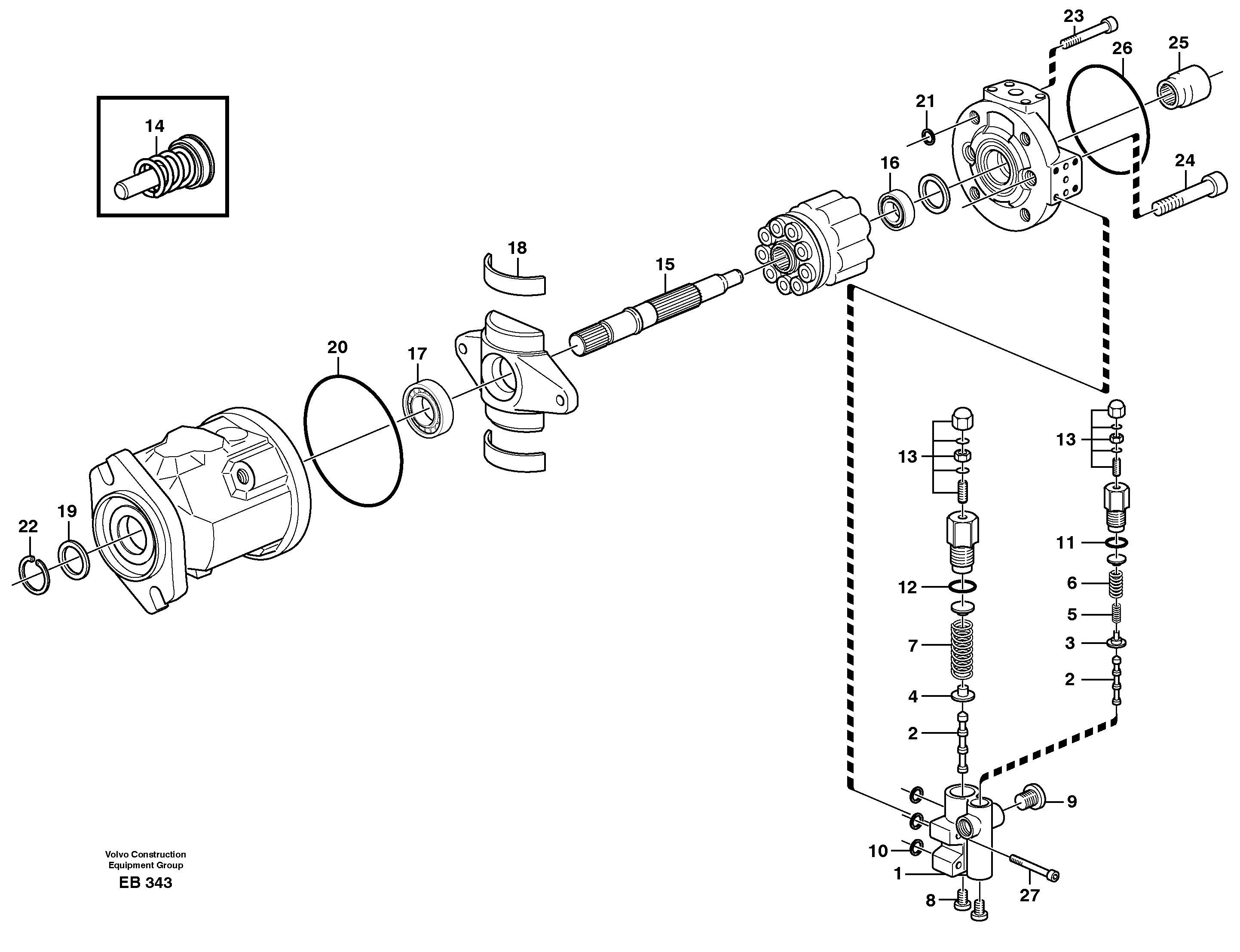 Hydraulic pump — volvo parts diagram