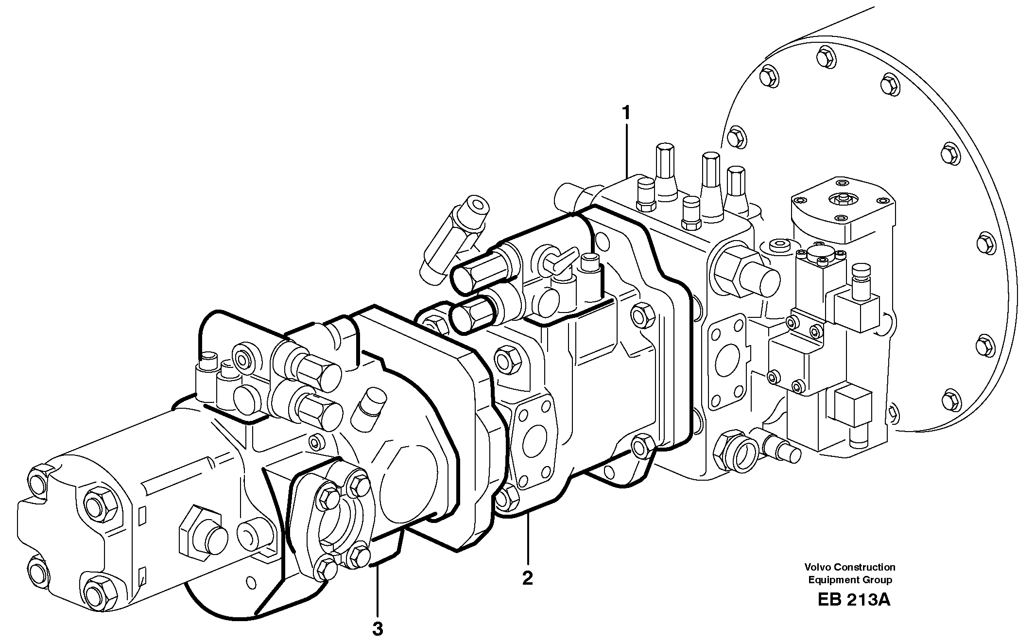Hydraulic pump — volvo parts diagram