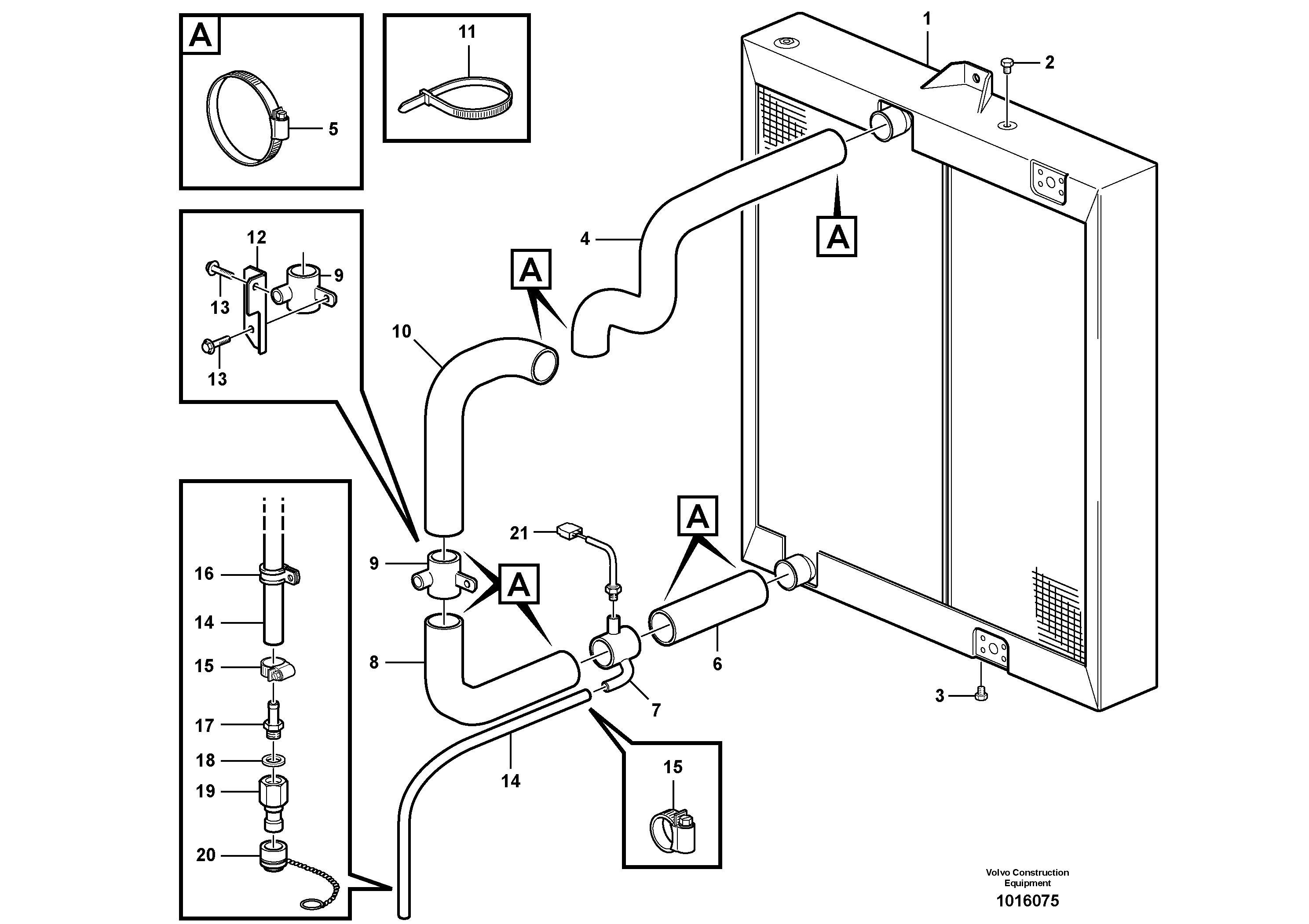Cooling system — volvo parts diagram