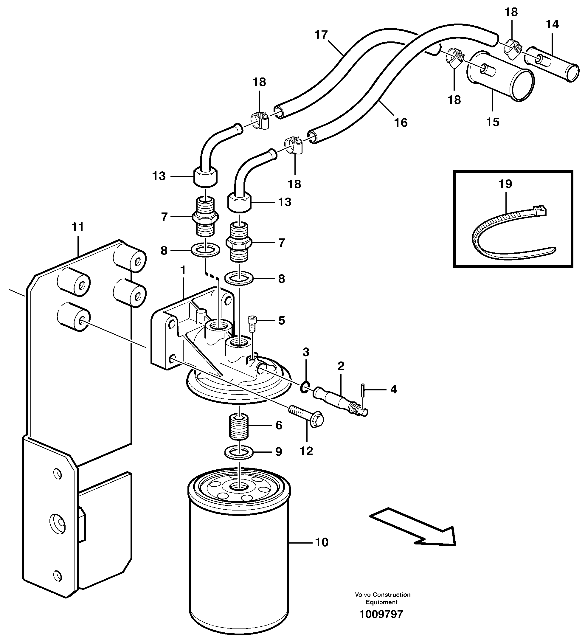 Coolant filter.  82715 — volvo parts diagram