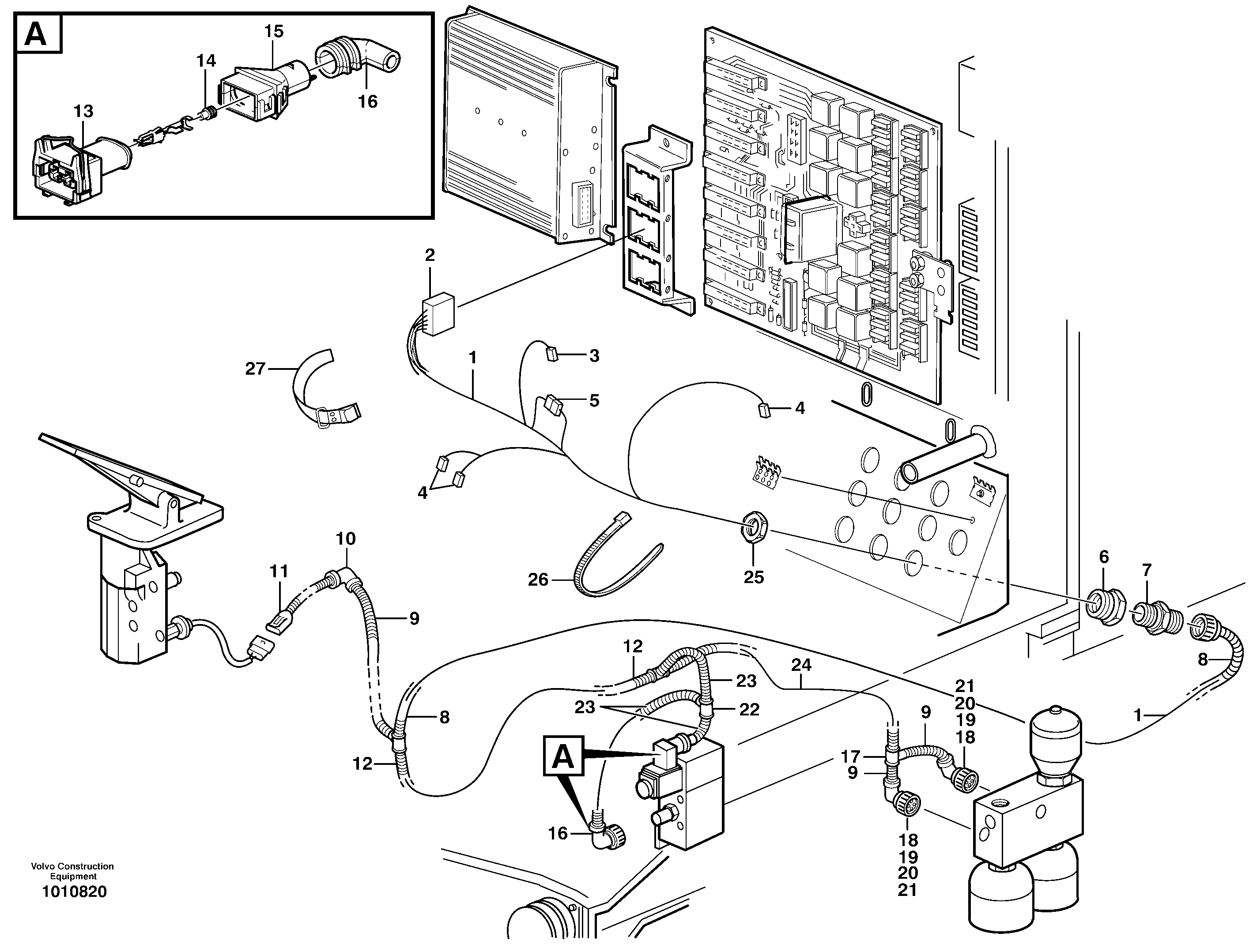 Cable harnesses, cab — volvo parts diagram