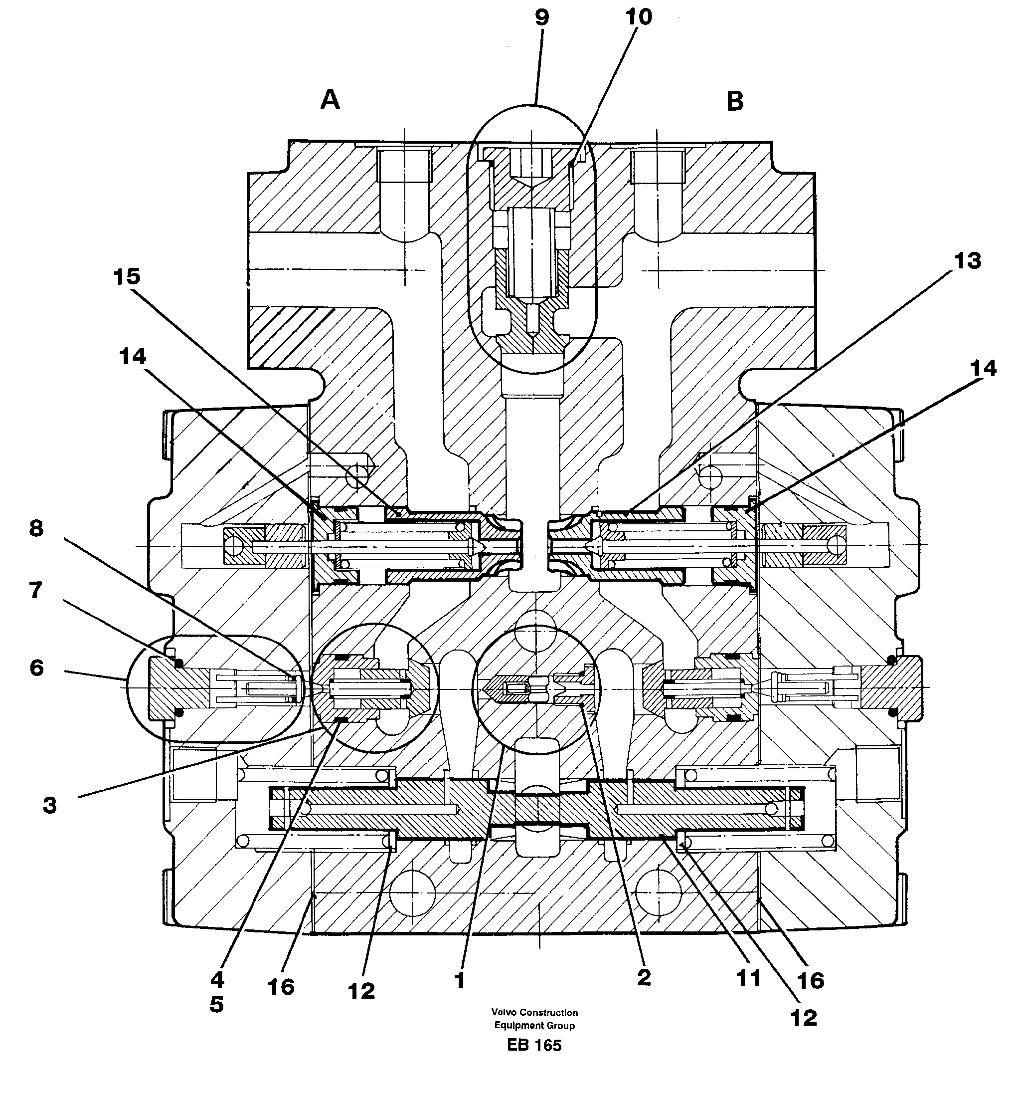 Valve section Tilt — volvo parts diagram