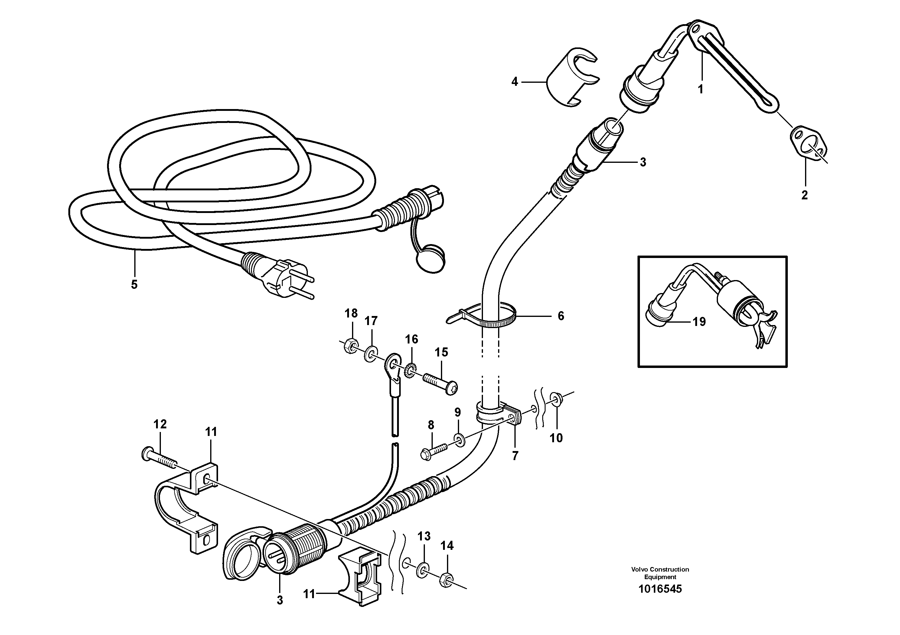 Engine heater  82694, 83016 — volvo parts diagram