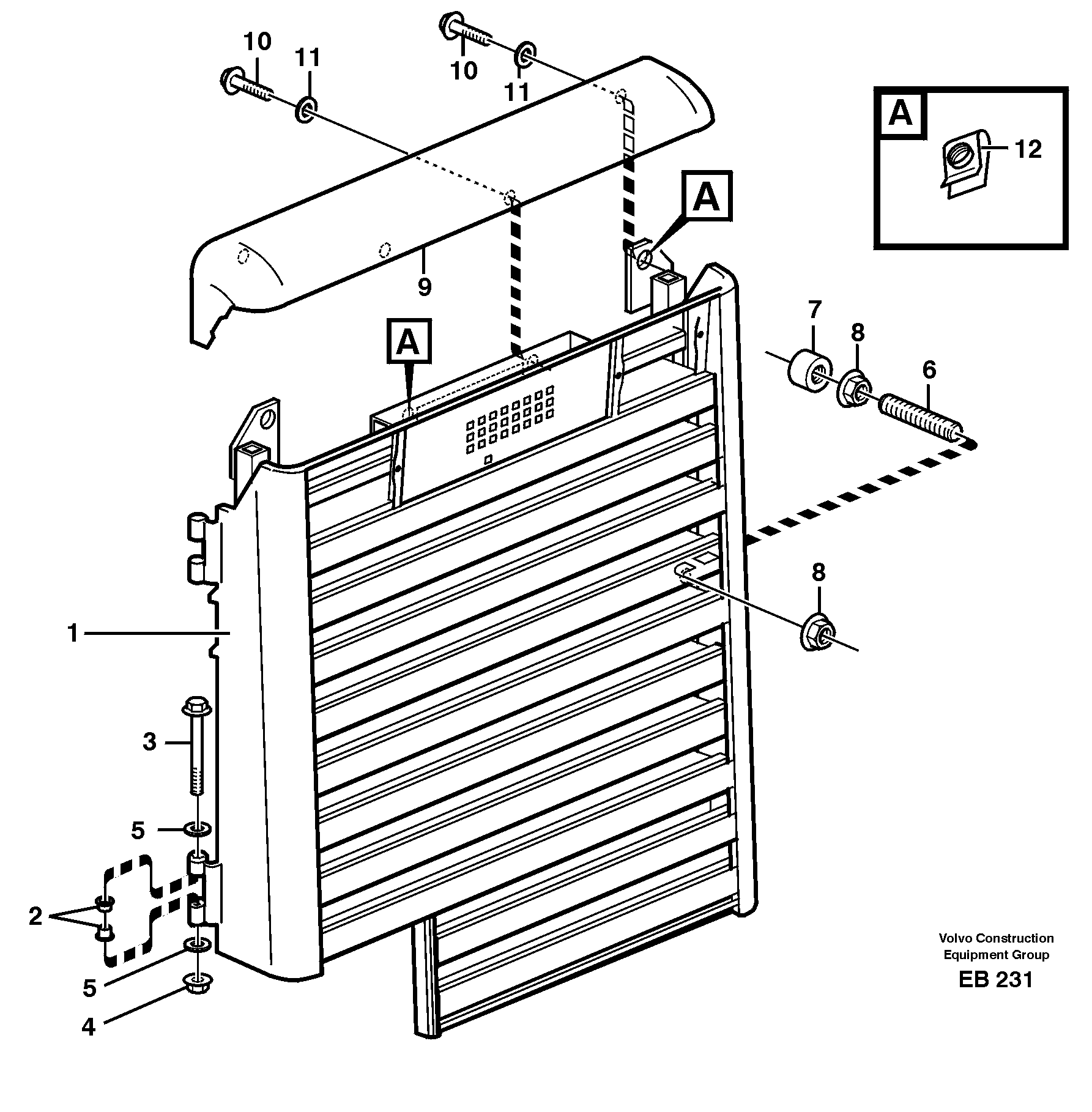 Radiator casing — volvo parts diagram