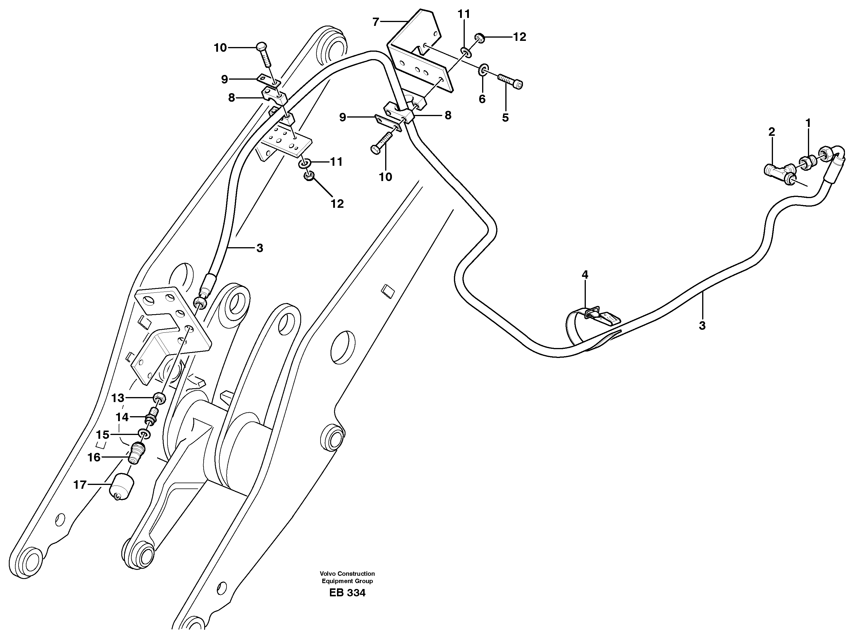 Hydraulic system, return line  80123 — volvo parts diagram