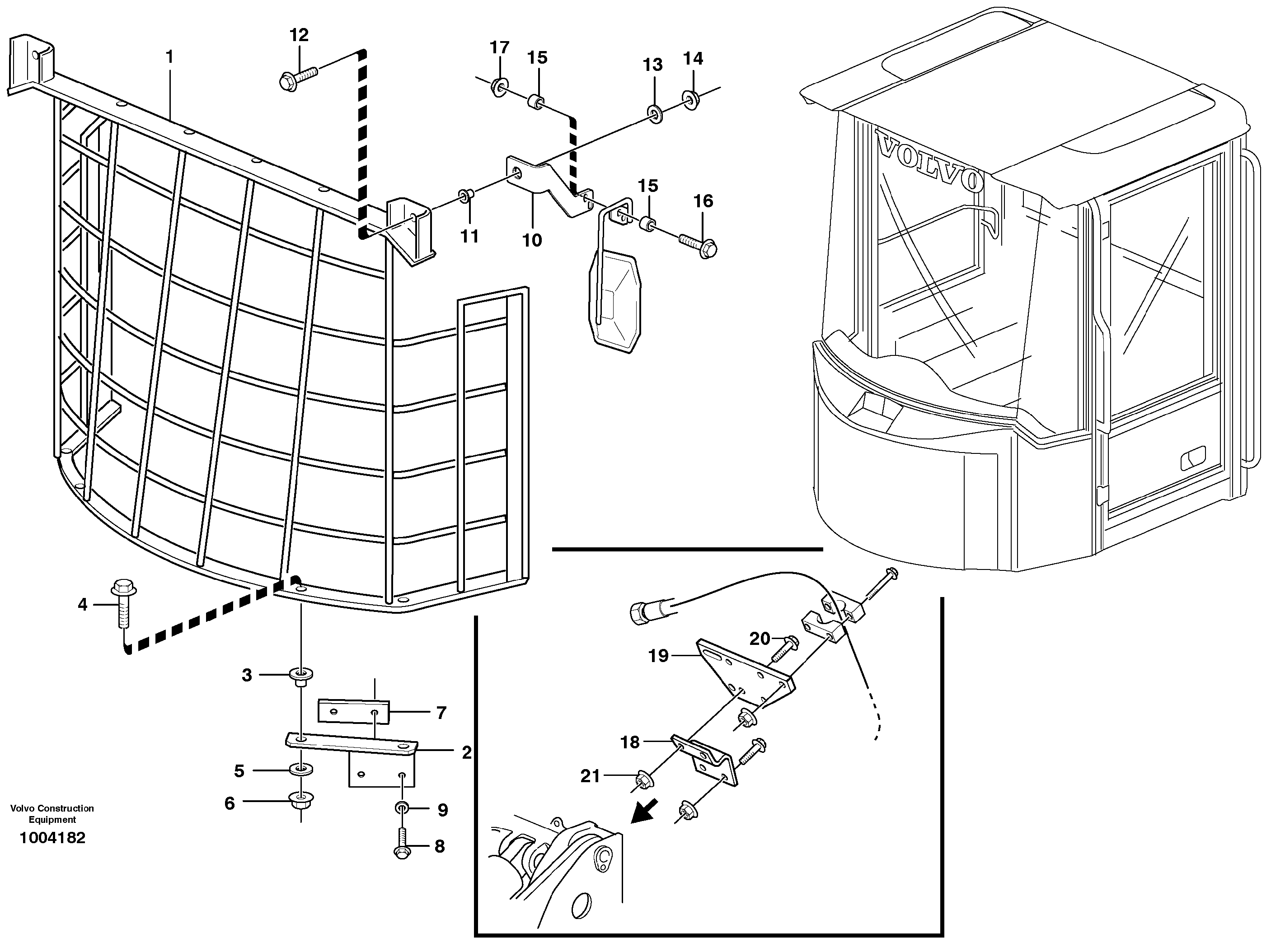Windshild guard for windshield.  82493 — volvo parts diagram