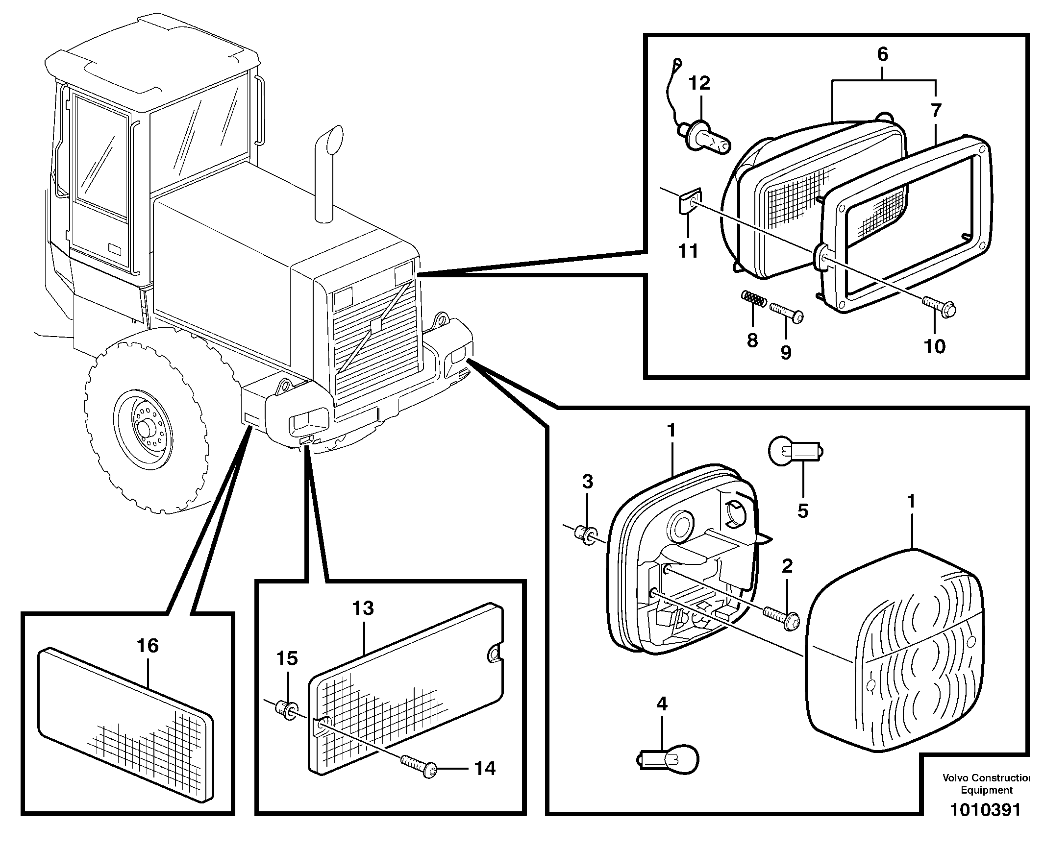 Lighting, rear — volvo parts diagram