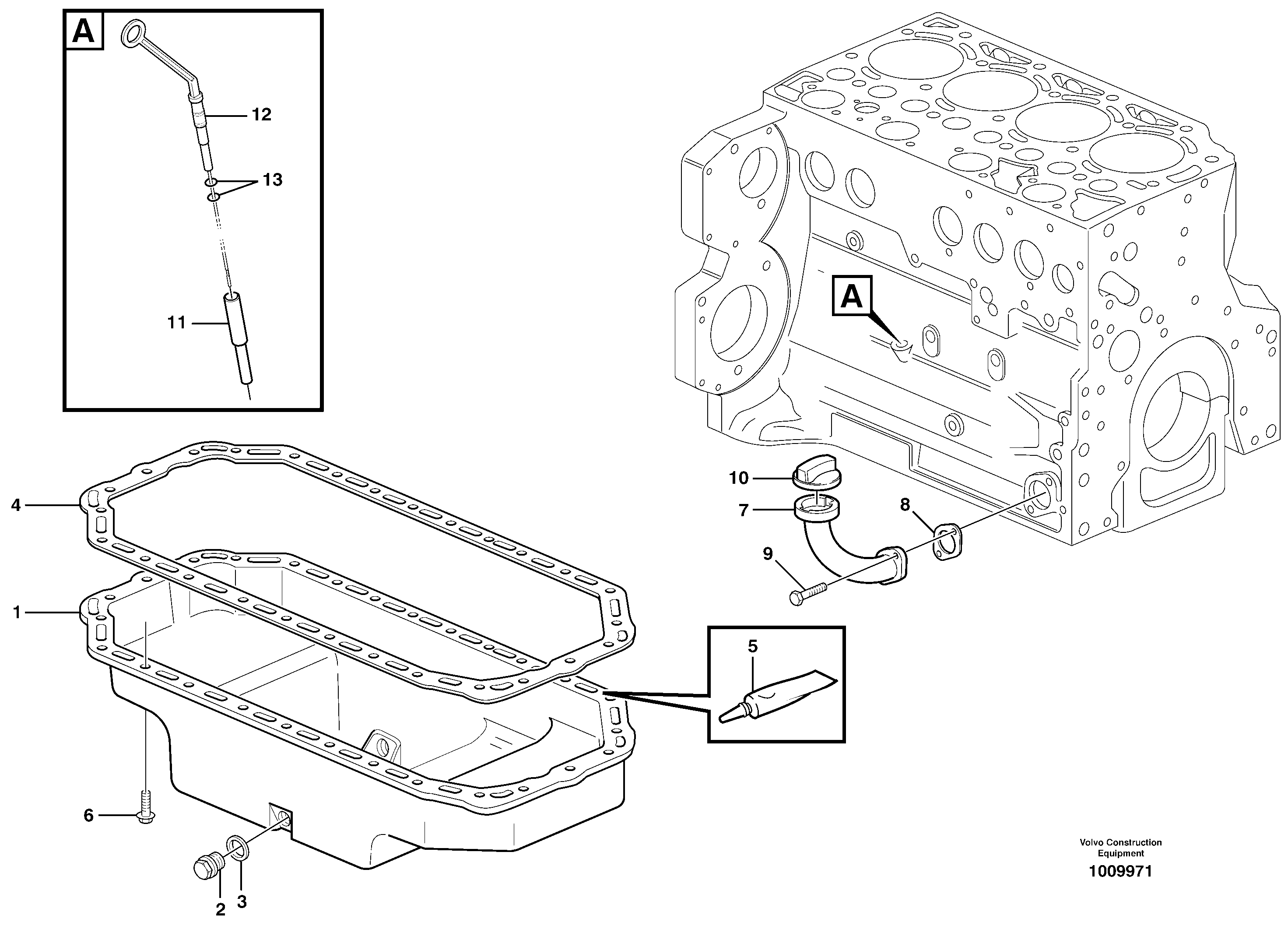 Oil sump — volvo parts diagram
