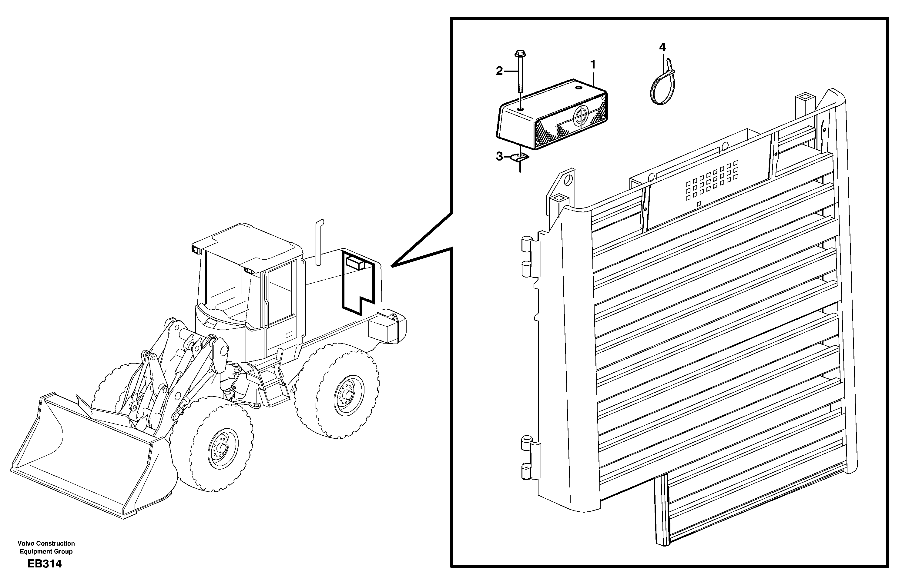 Back-up warning unit  93782 — volvo parts diagram