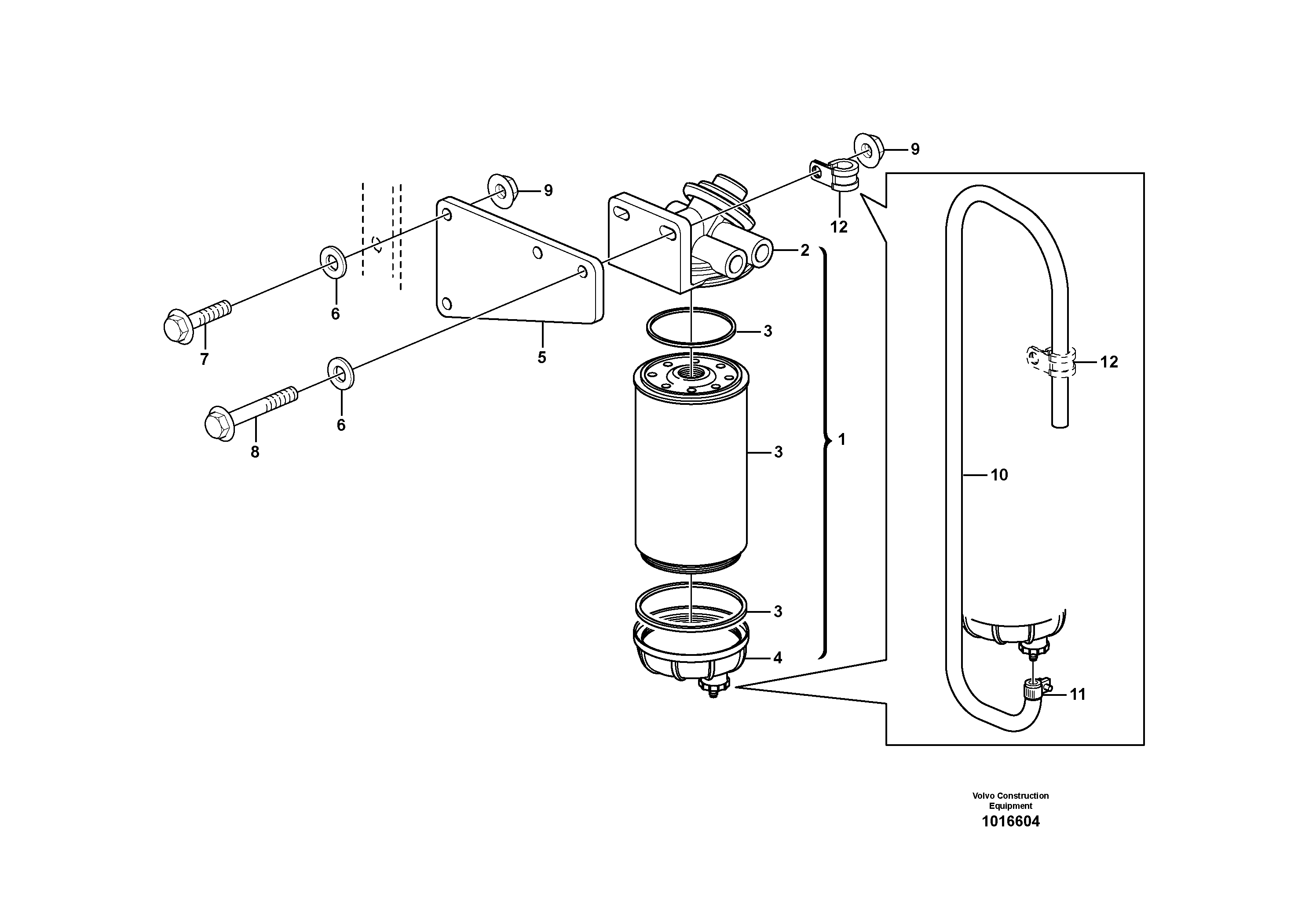 Water separator — volvo parts diagram