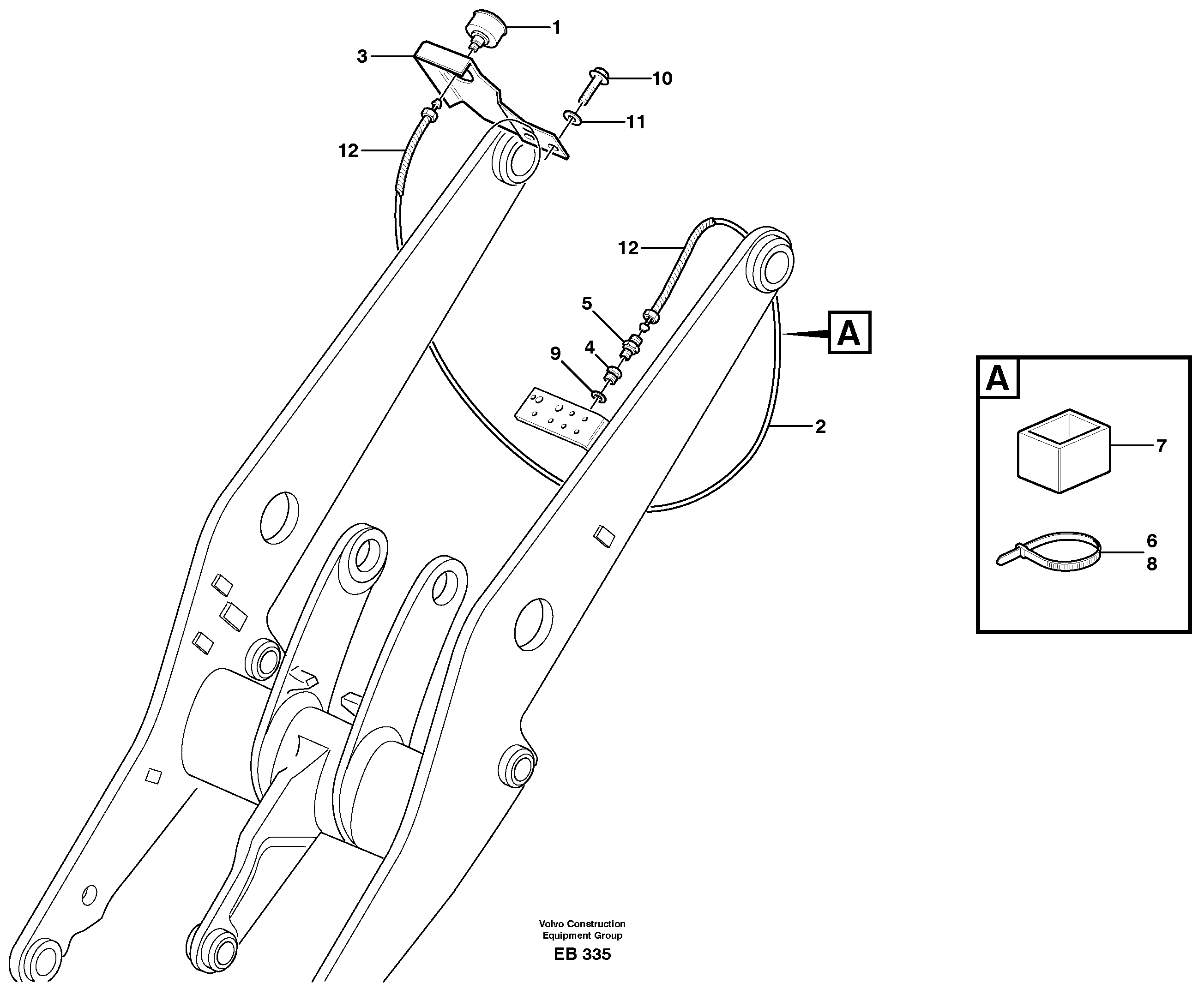 Manometer with fitting parts  80123 — volvo parts diagram