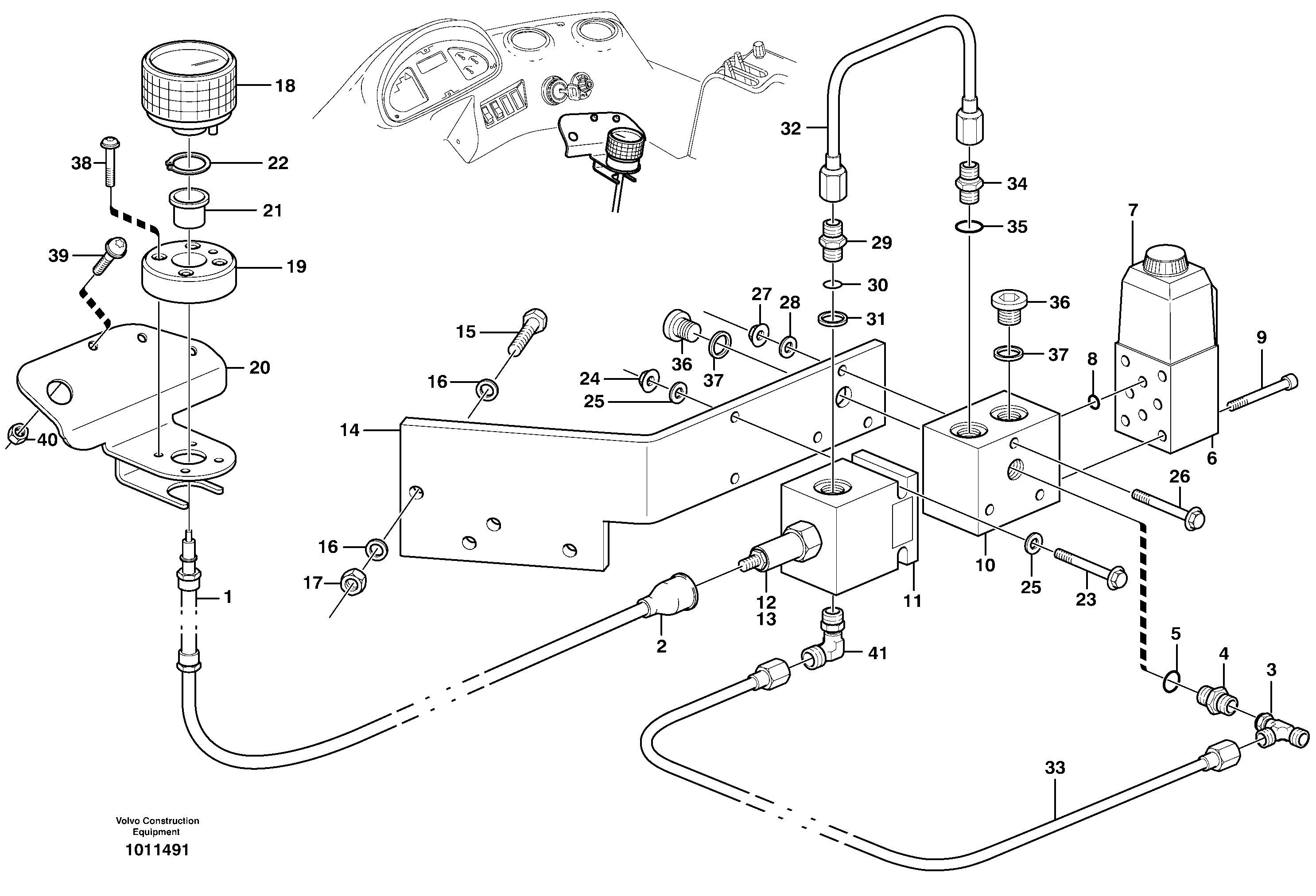 Servo hydraulic: Control and valves  80211 — volvo parts diagram