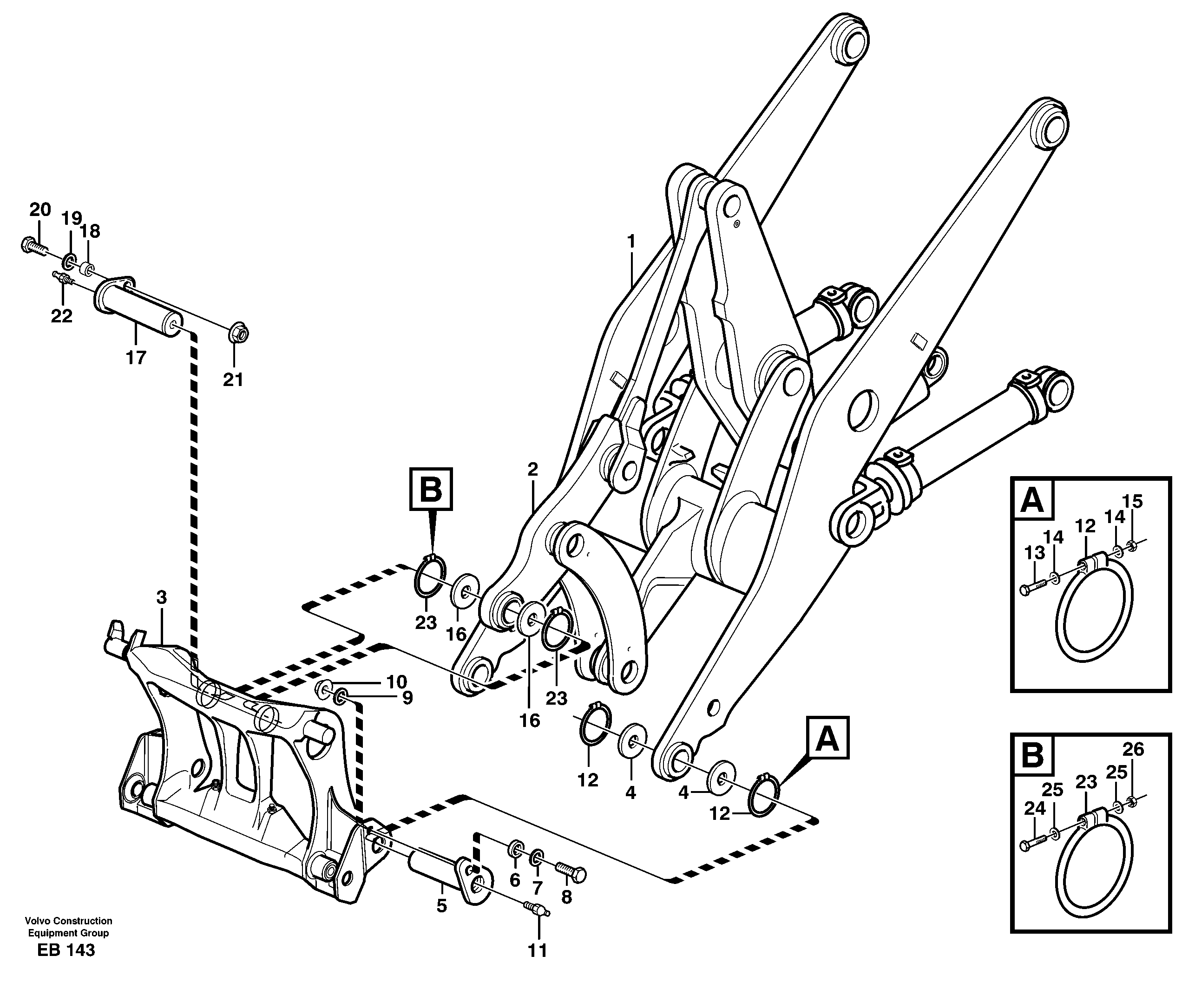 Assemble attachment bracket — volvo parts diagram