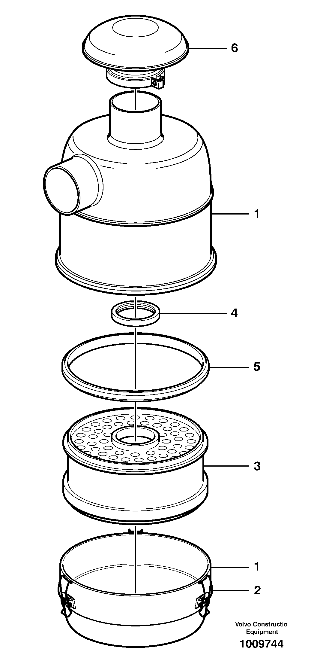 Oil bath filter  82713 — volvo parts diagram