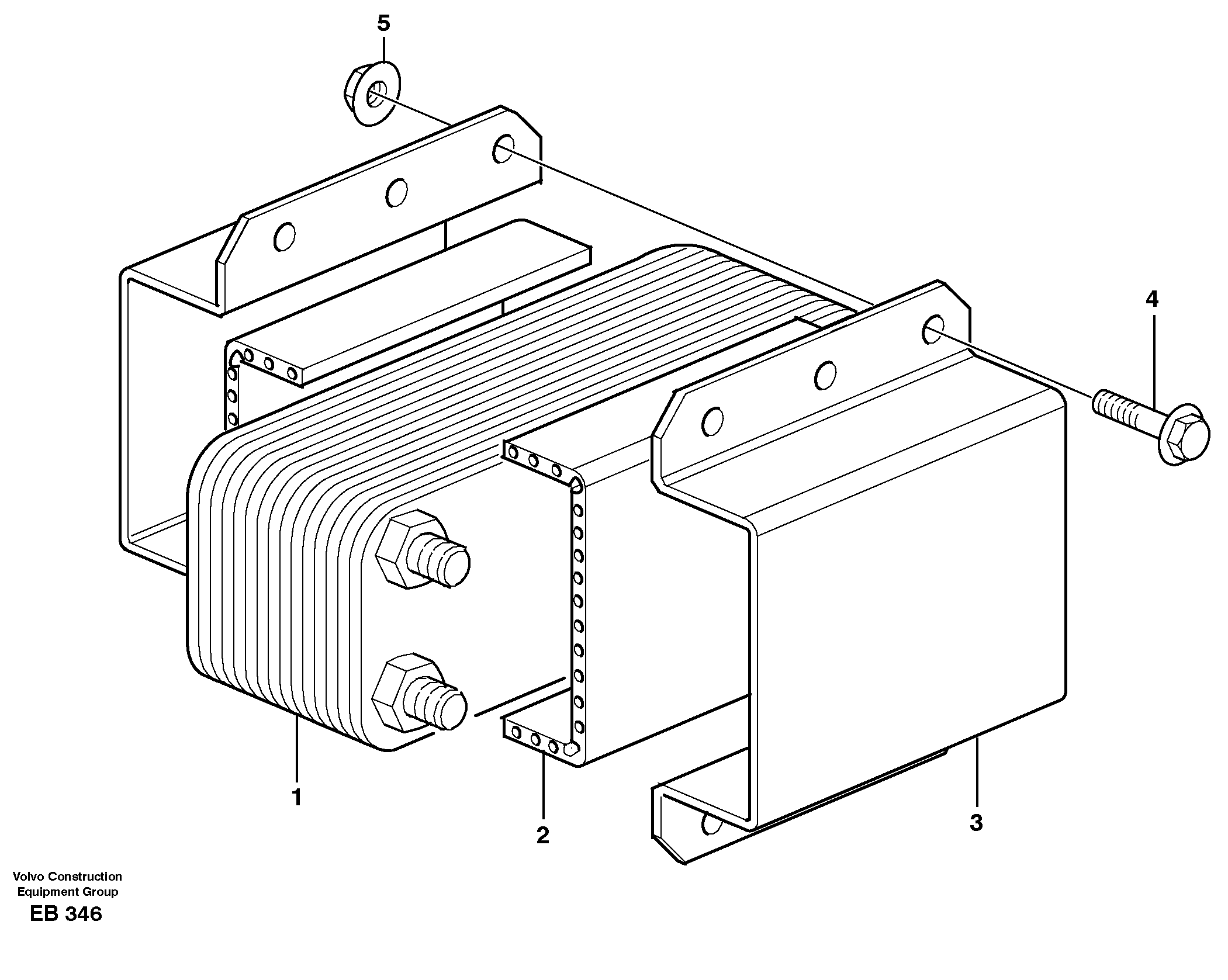 Oil cooler — volvo parts diagram