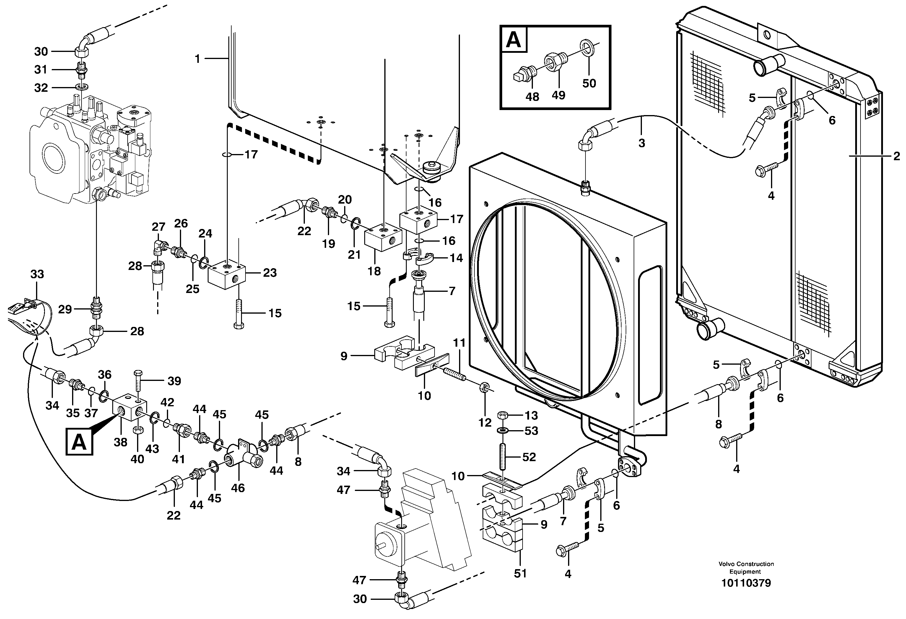 Cooling system — volvo parts diagram