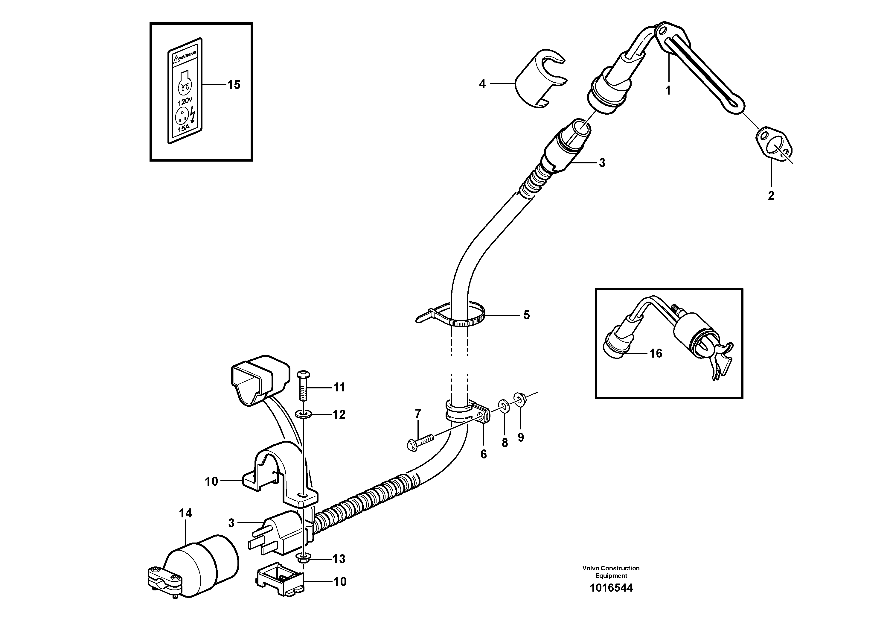 Engine heater  82693, 83015 — volvo parts diagram