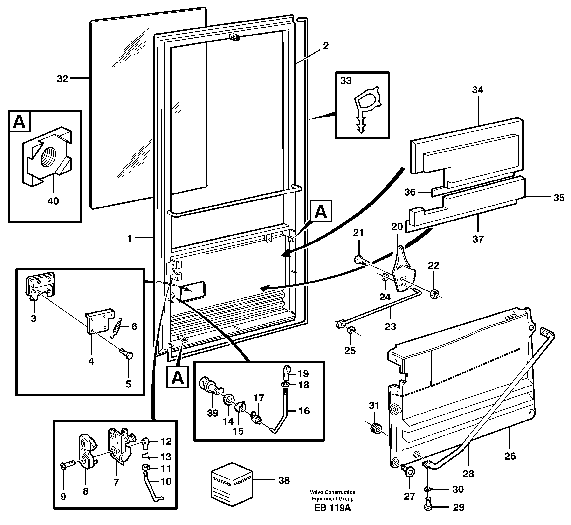 Door — volvo parts diagram