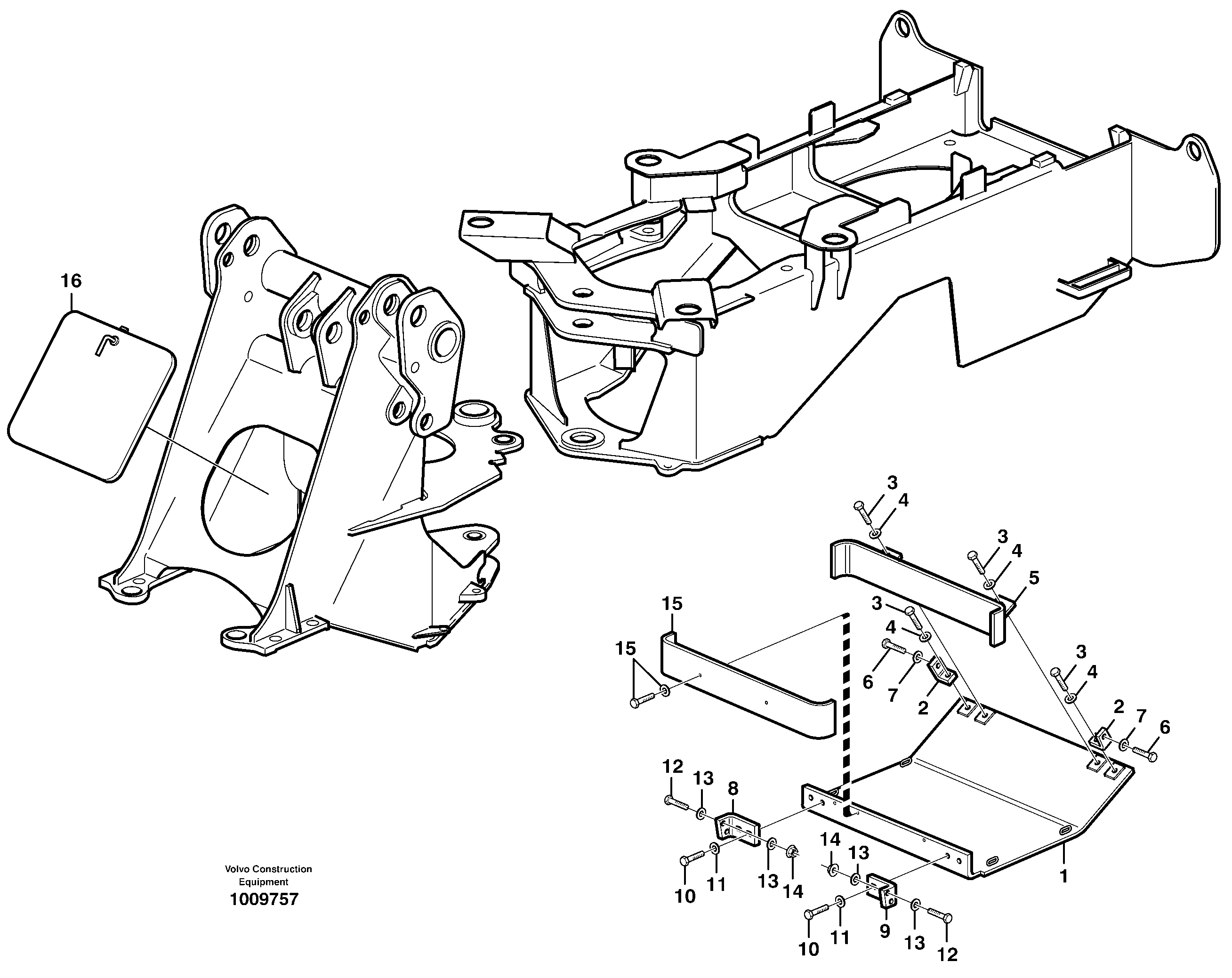 Protecting plates — volvo parts diagram