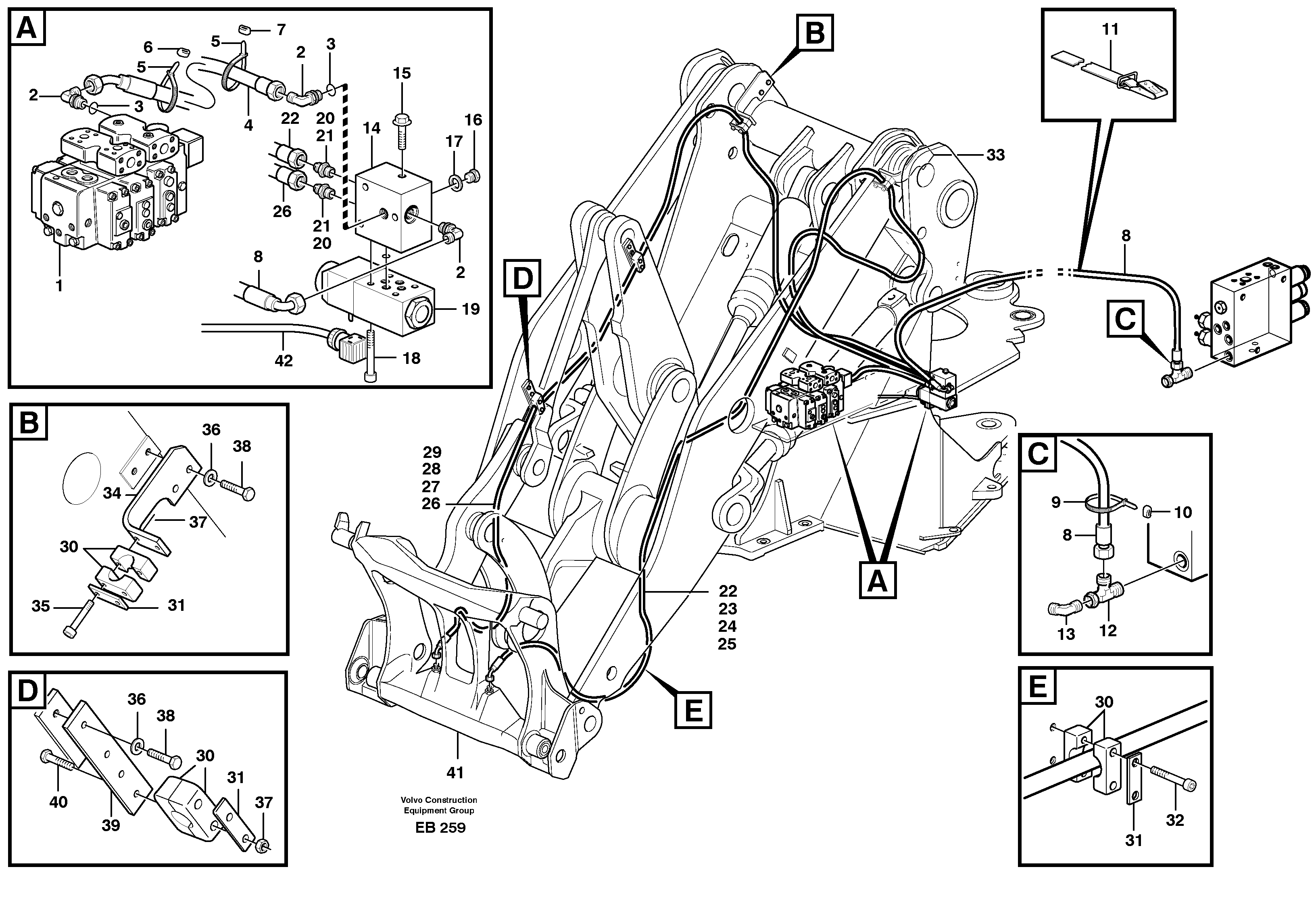 Attachment locking  80209 — volvo parts diagram