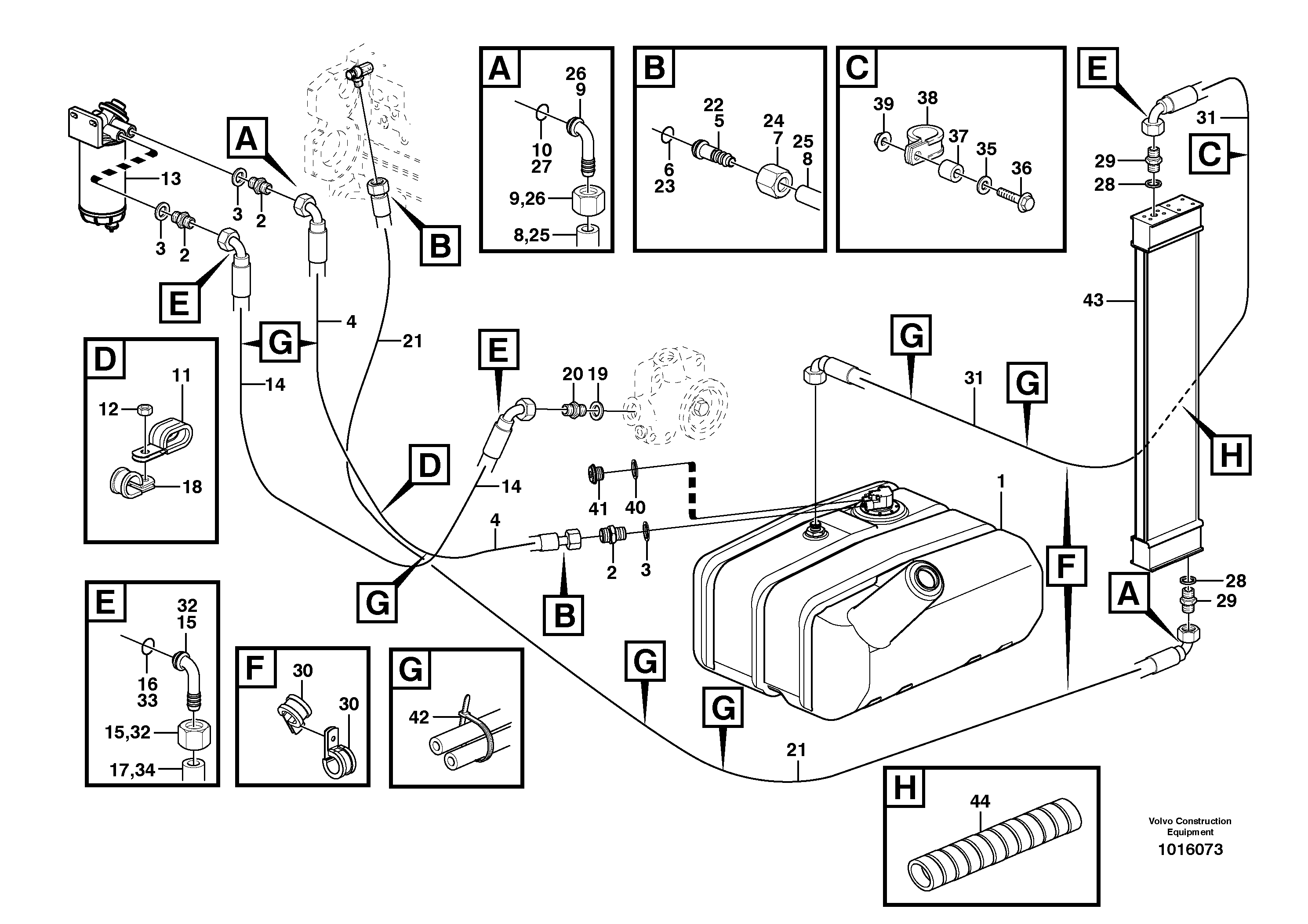 Fuel pipes — volvo parts diagram
