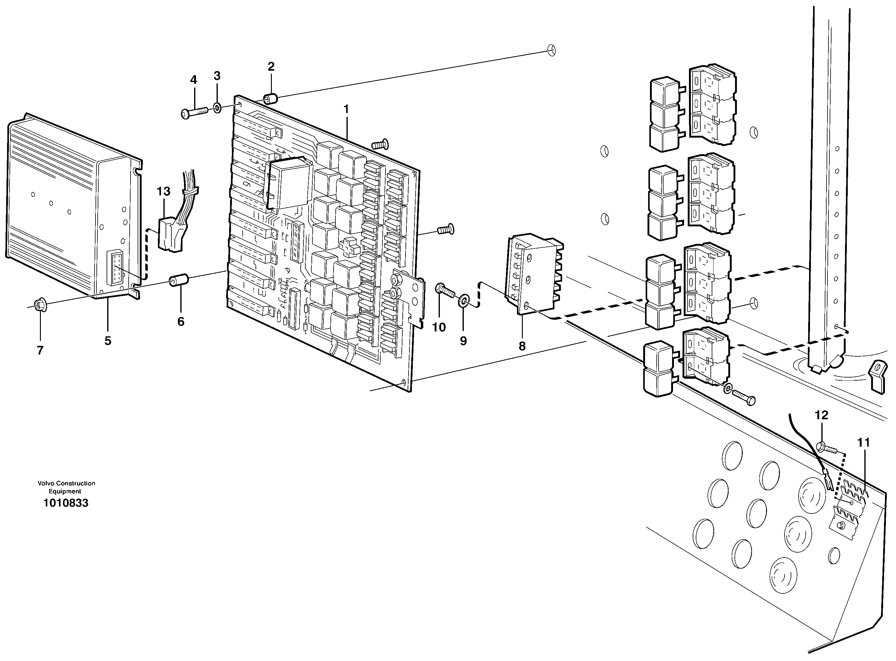 Electrical distribution box — volvo parts diagram