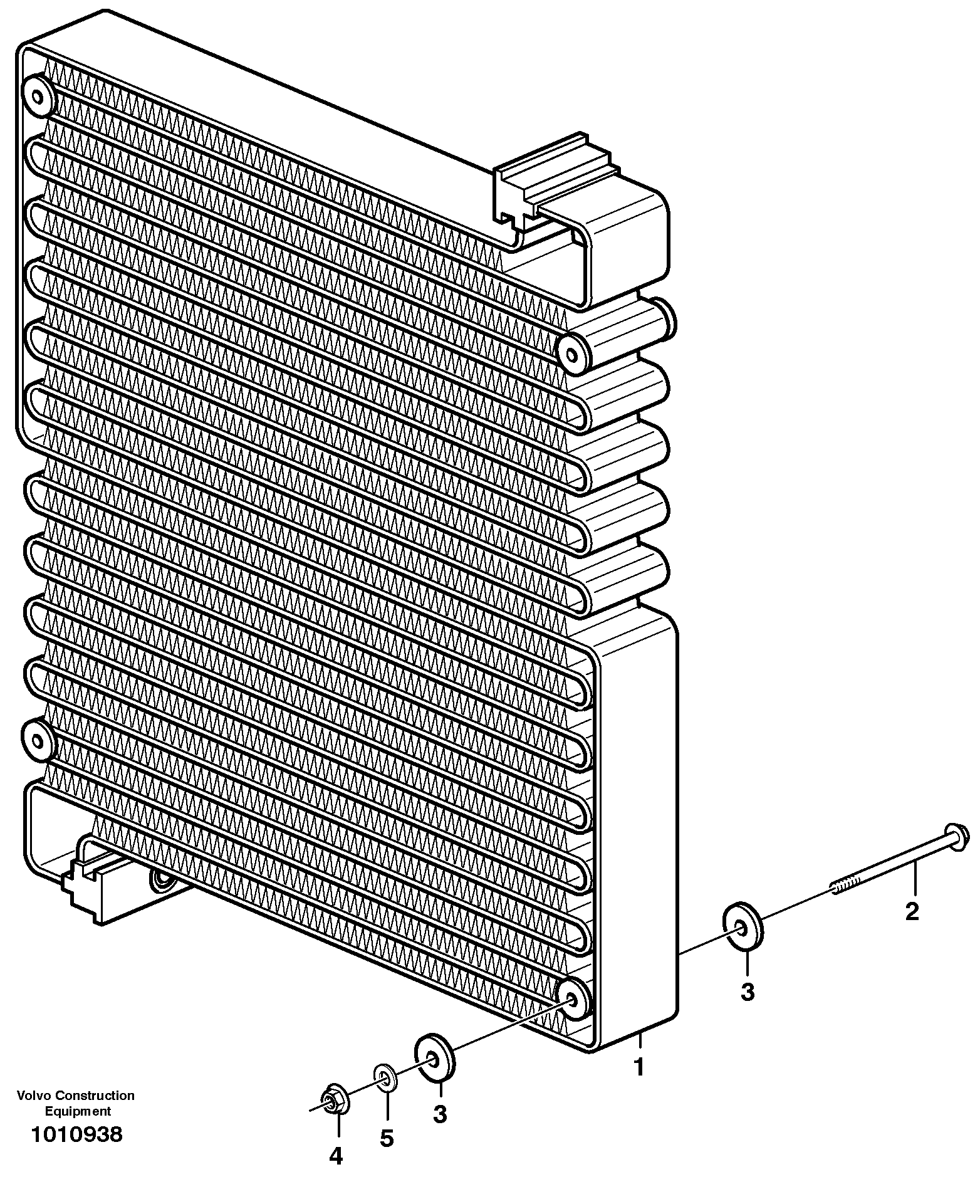 Condenser for cooling agent R134a with fitting parts.  82690, 82903 — volvo parts diagram