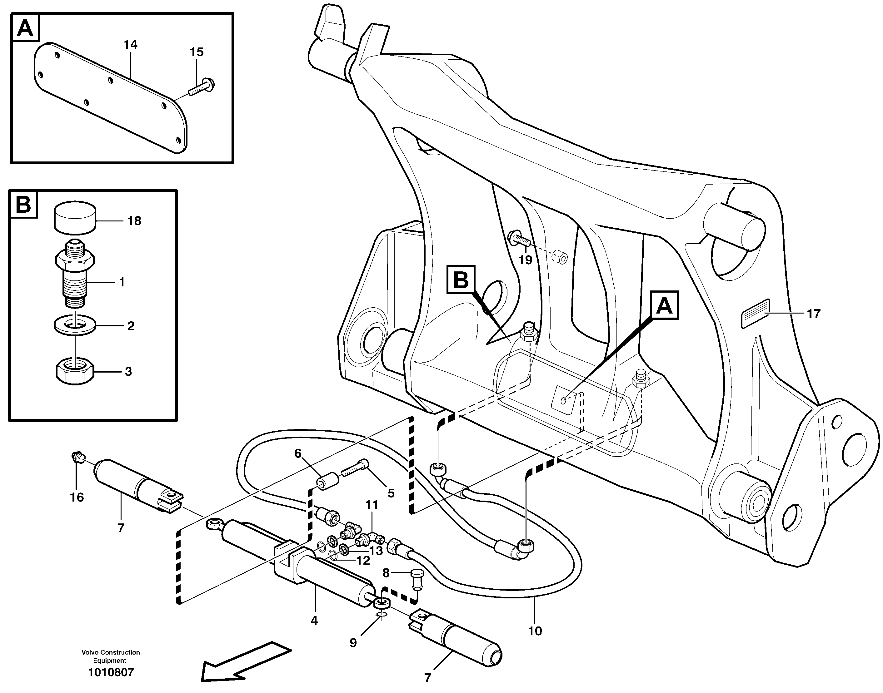Attachment bracket  93642 — volvo parts diagram