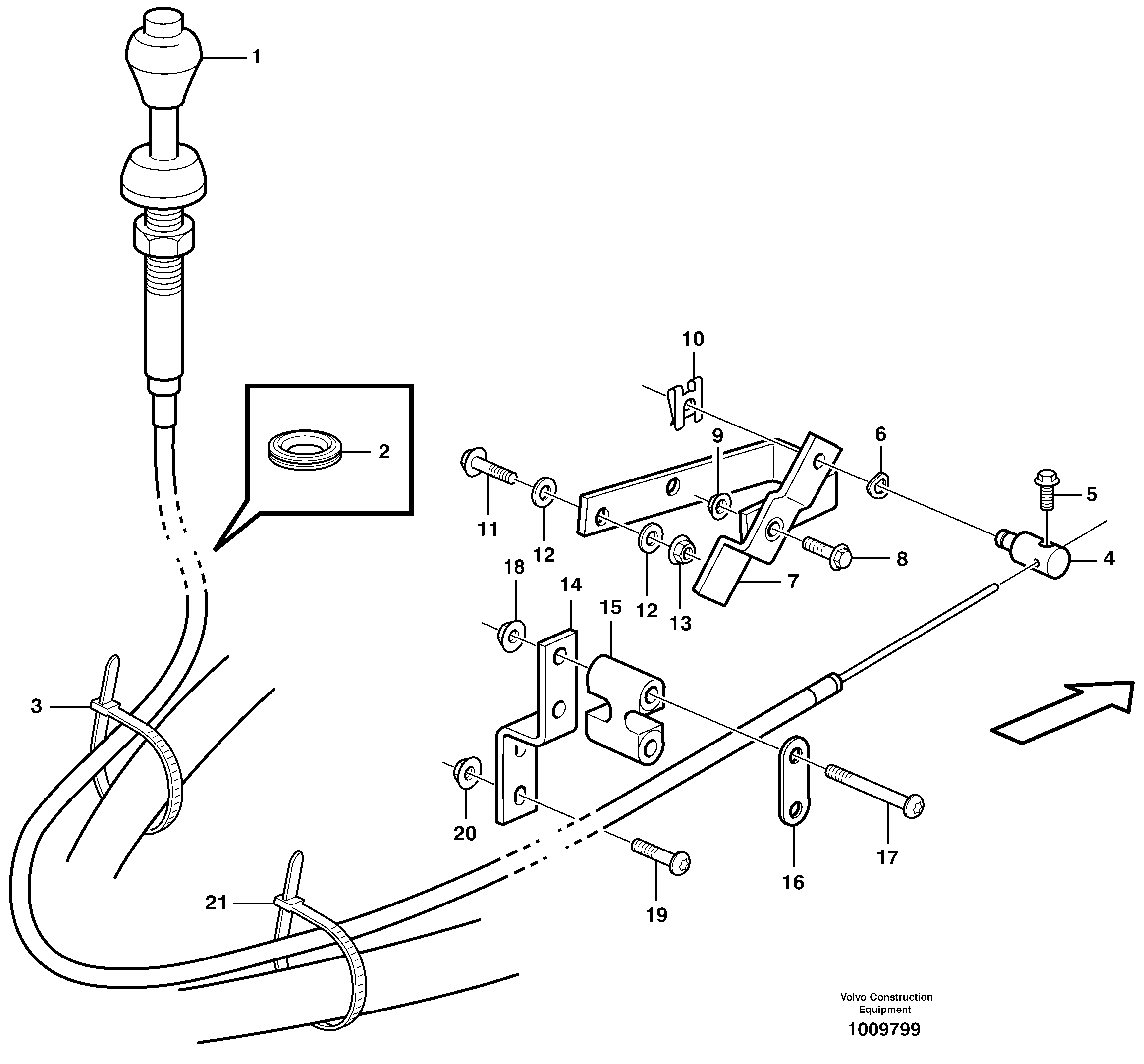 Hand throttle  93568 — volvo parts diagram