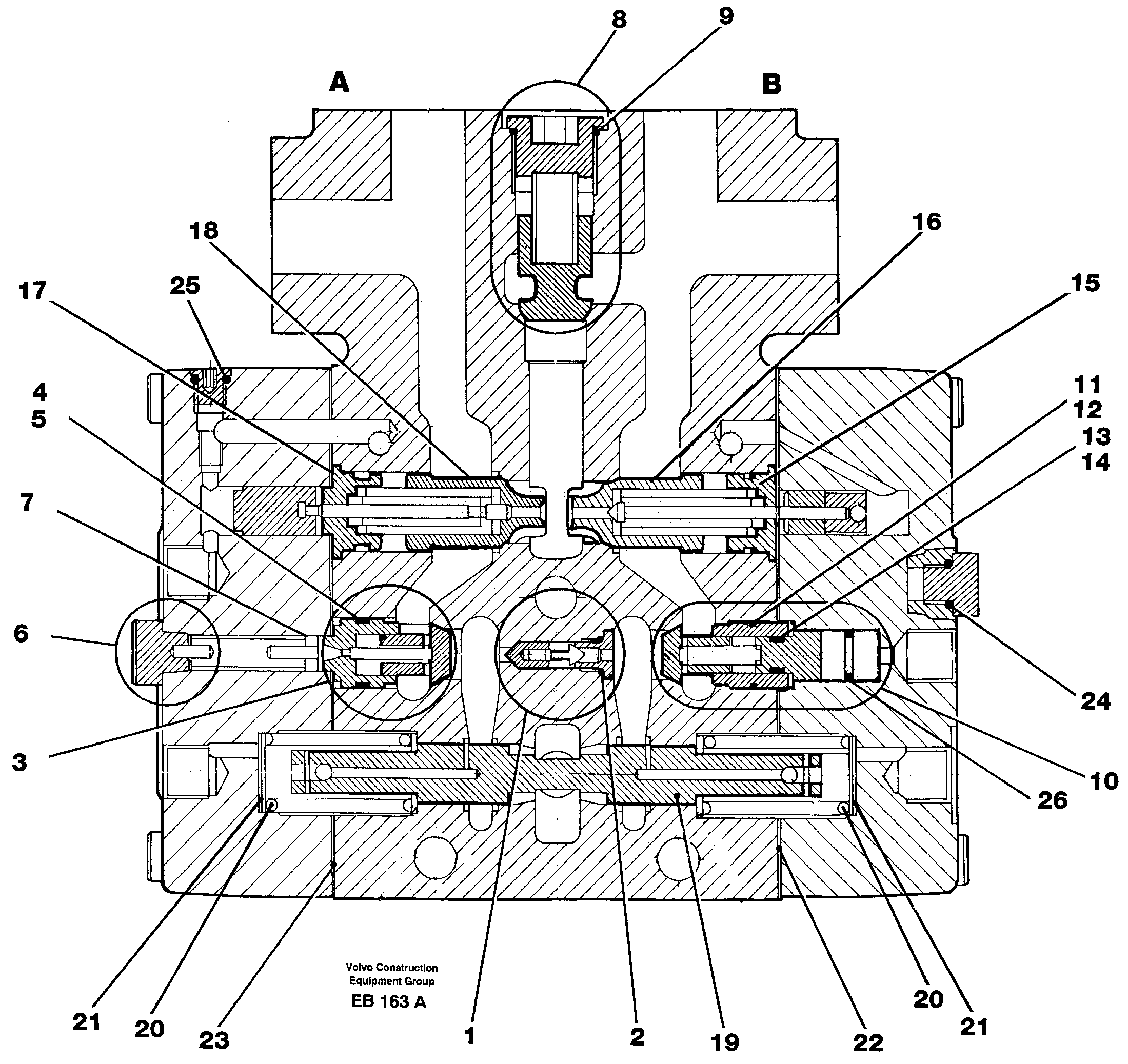 Valve section Lift — volvo parts diagram