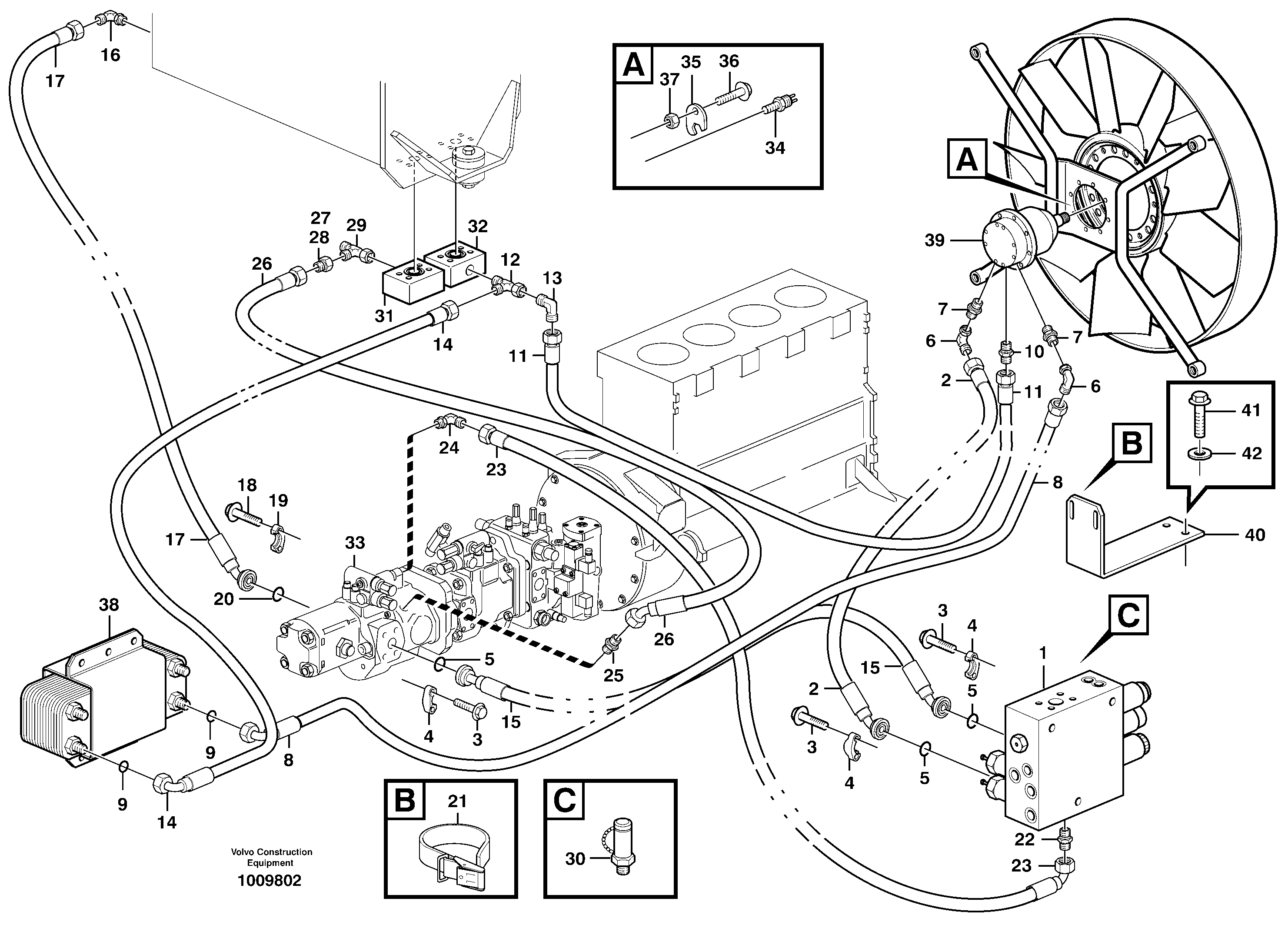 Fan drive — volvo parts diagram