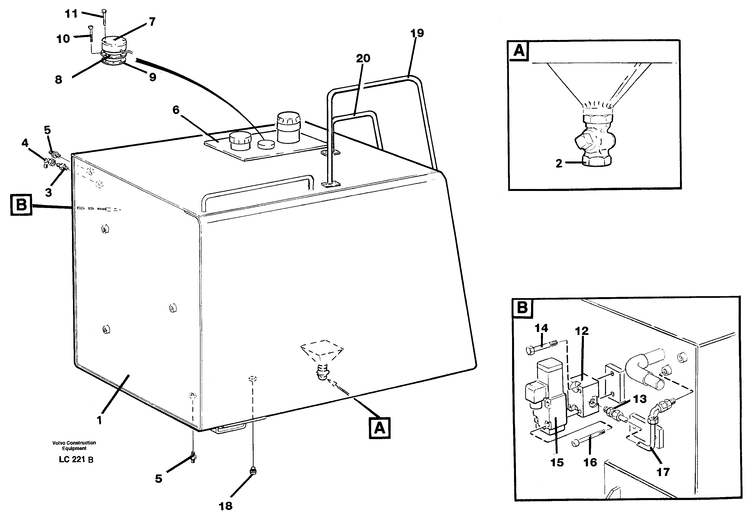 Fuel tank — volvo parts diagram
