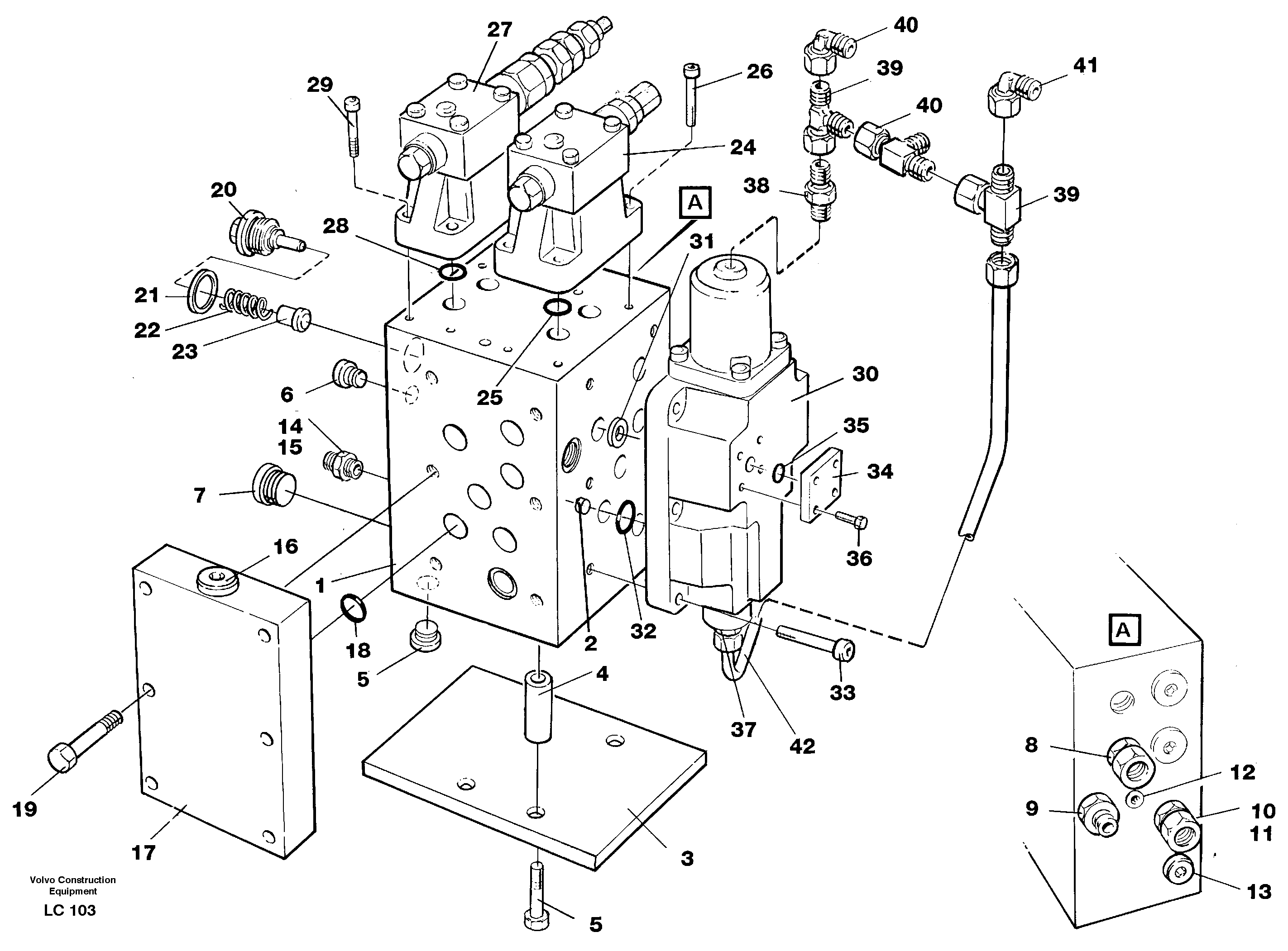 Slew valve assembly — volvo parts diagram