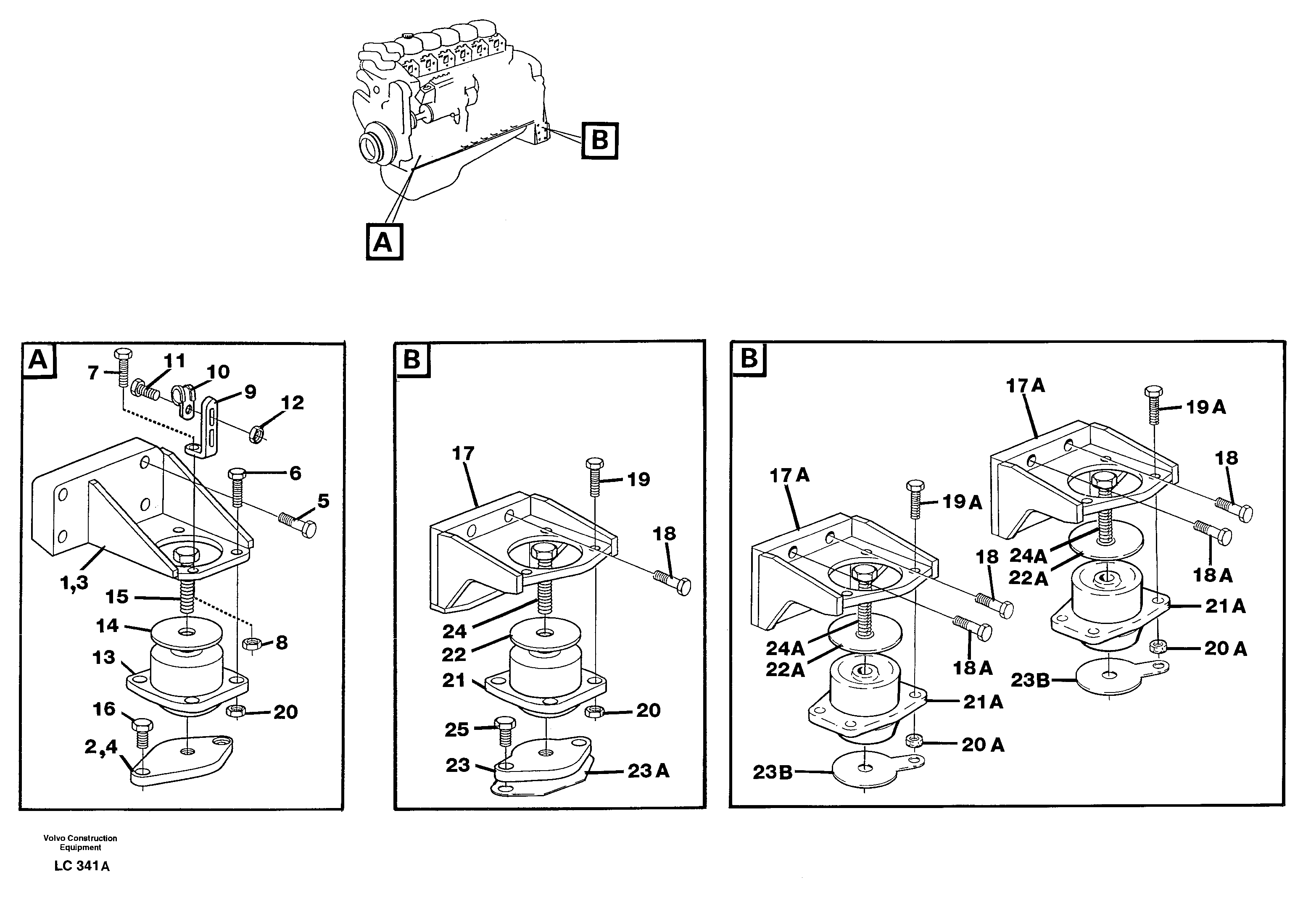 Engine mounting — volvo parts diagram