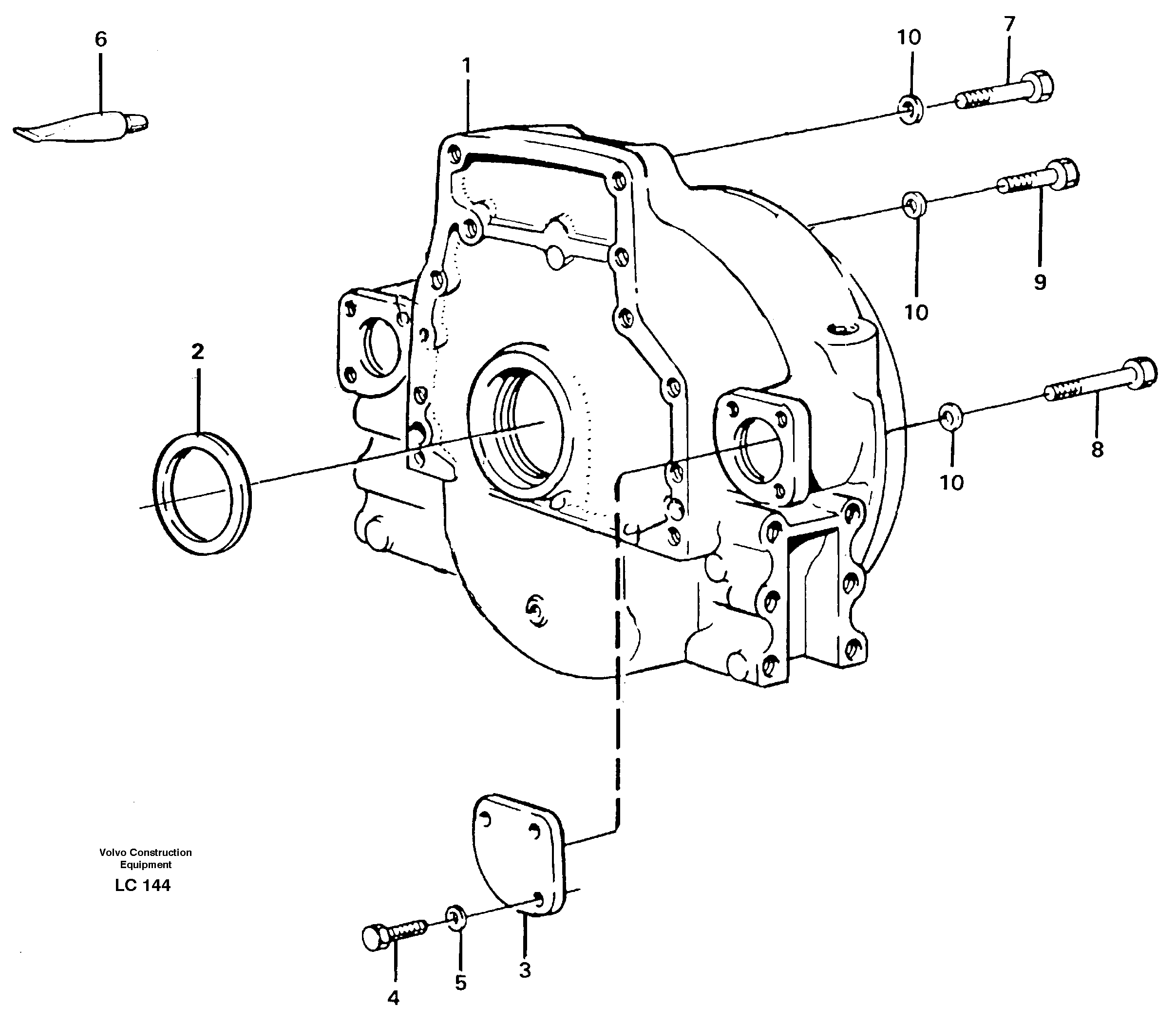 Flywheel housing — volvo parts diagram