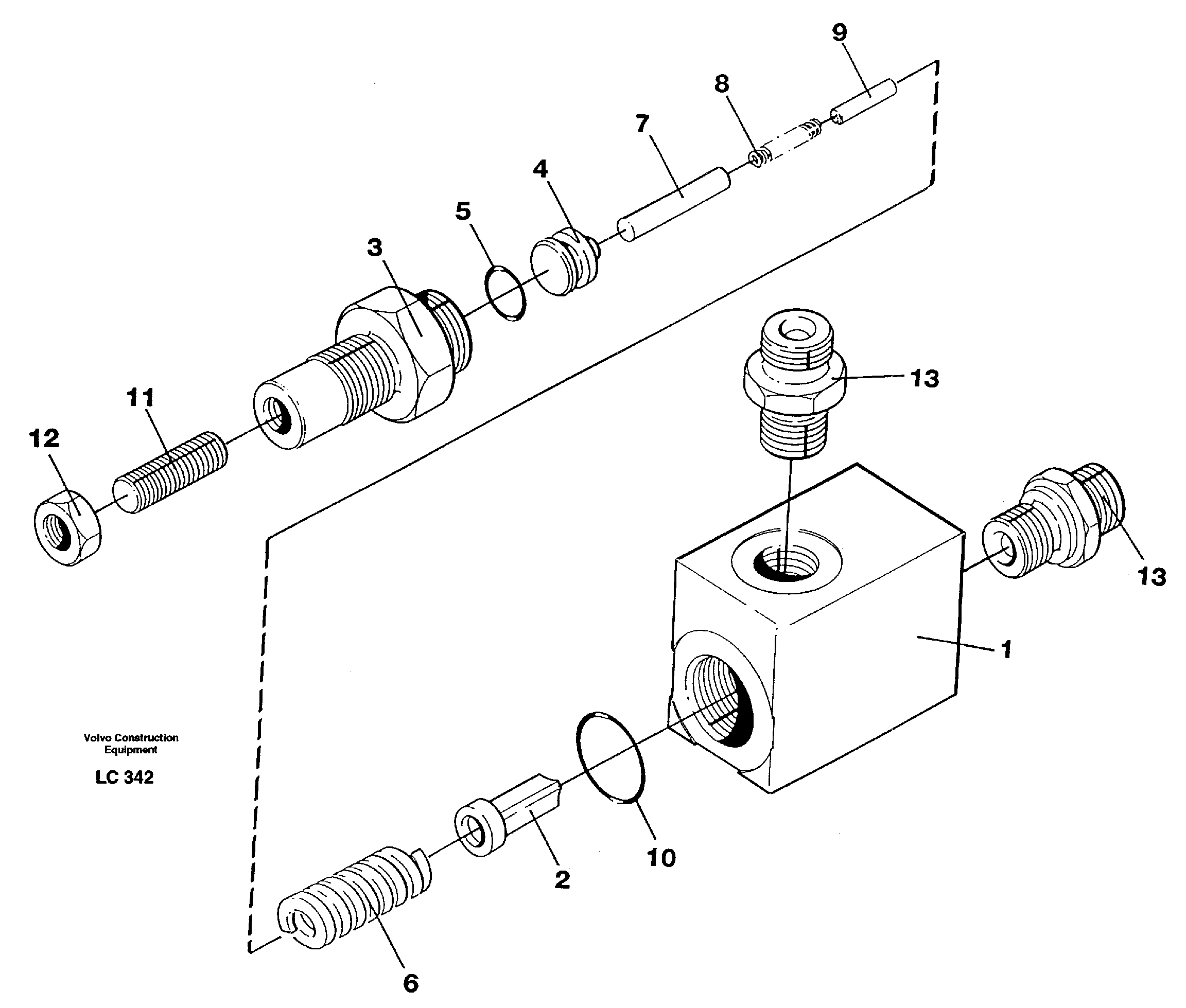 Overflow valve, main valve — volvo parts diagram