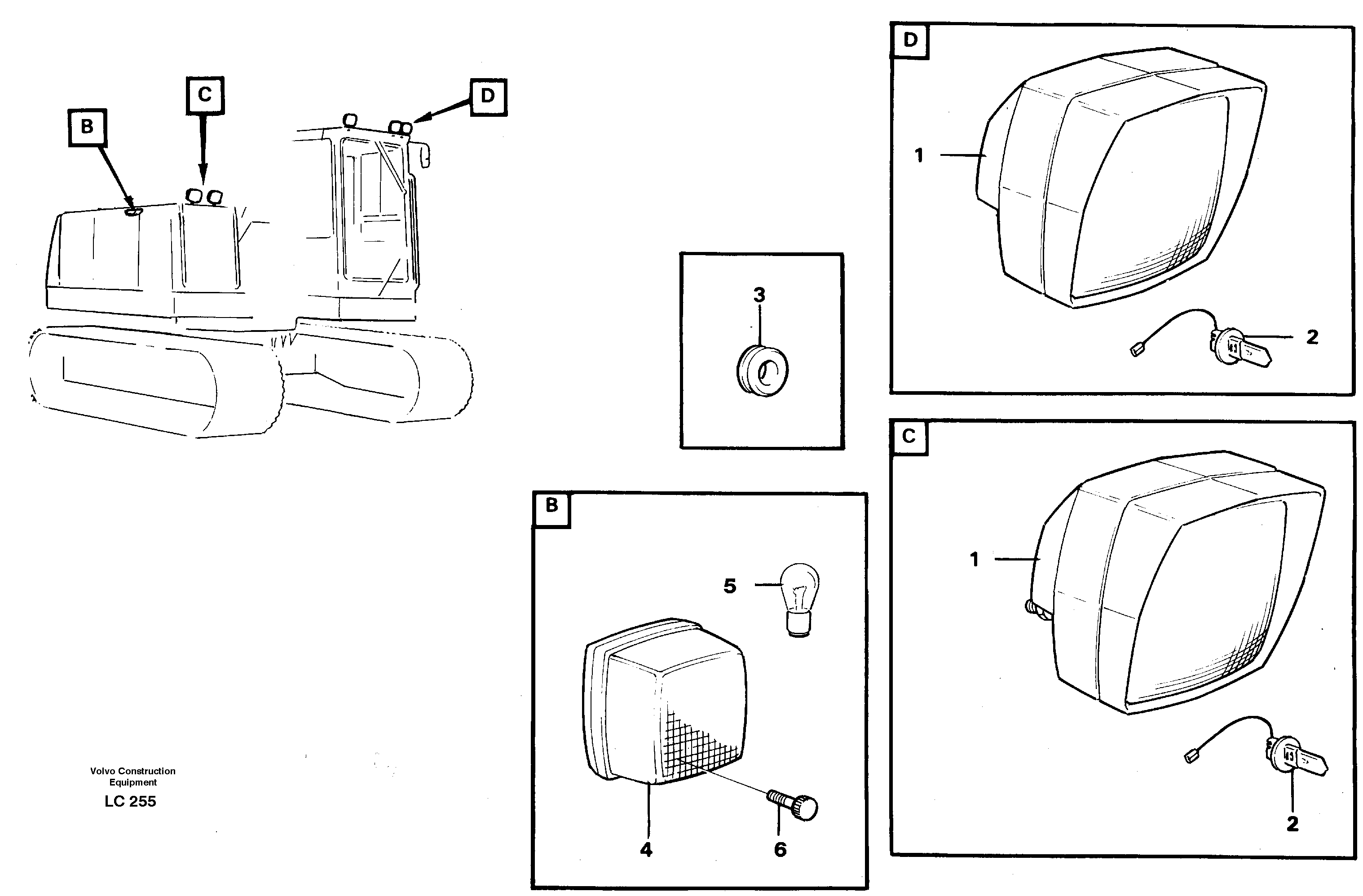 Lighting, engine compartment — volvo parts diagram