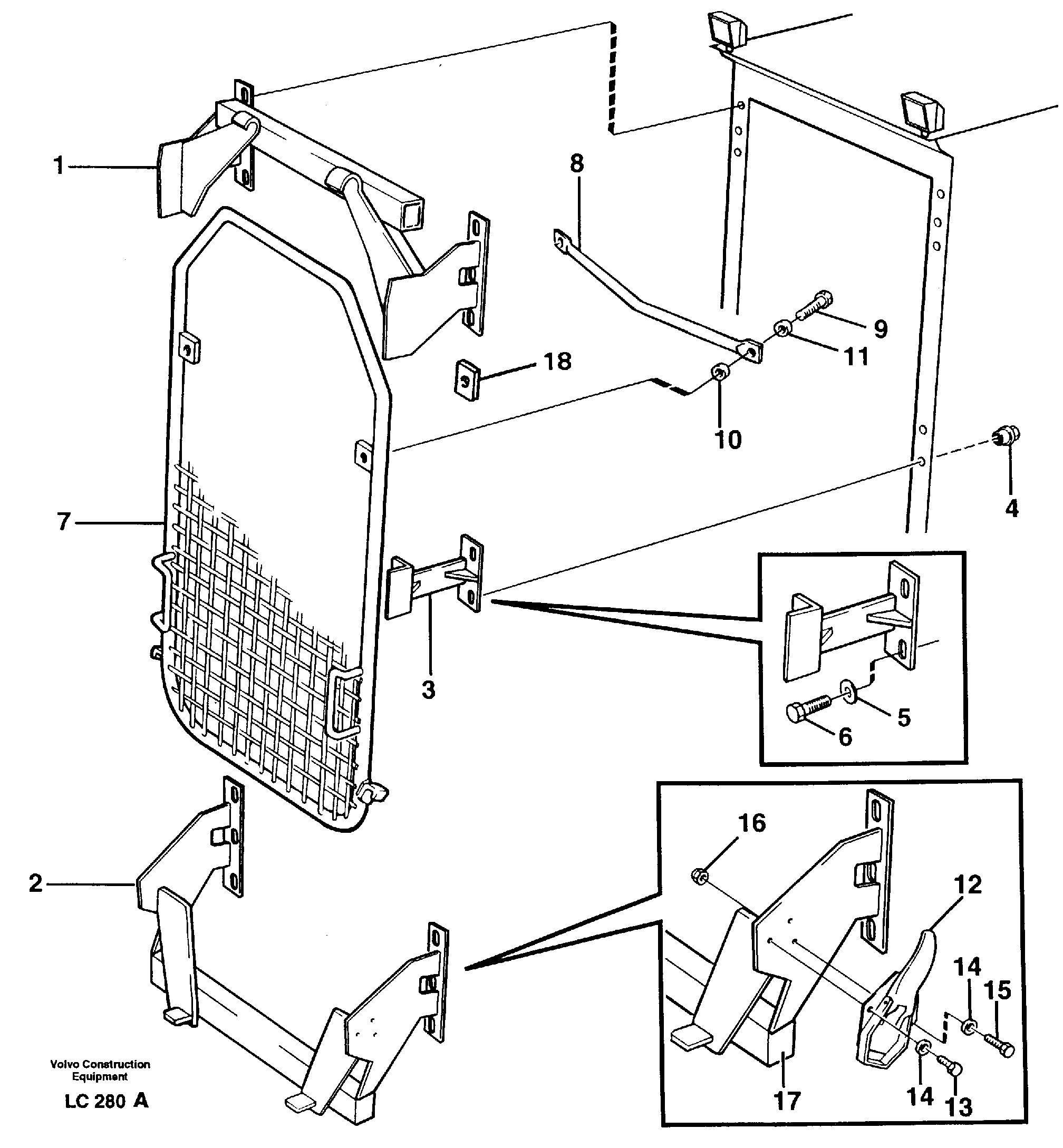 Windscreen protection  11702494 14262775 — volvo parts diagram