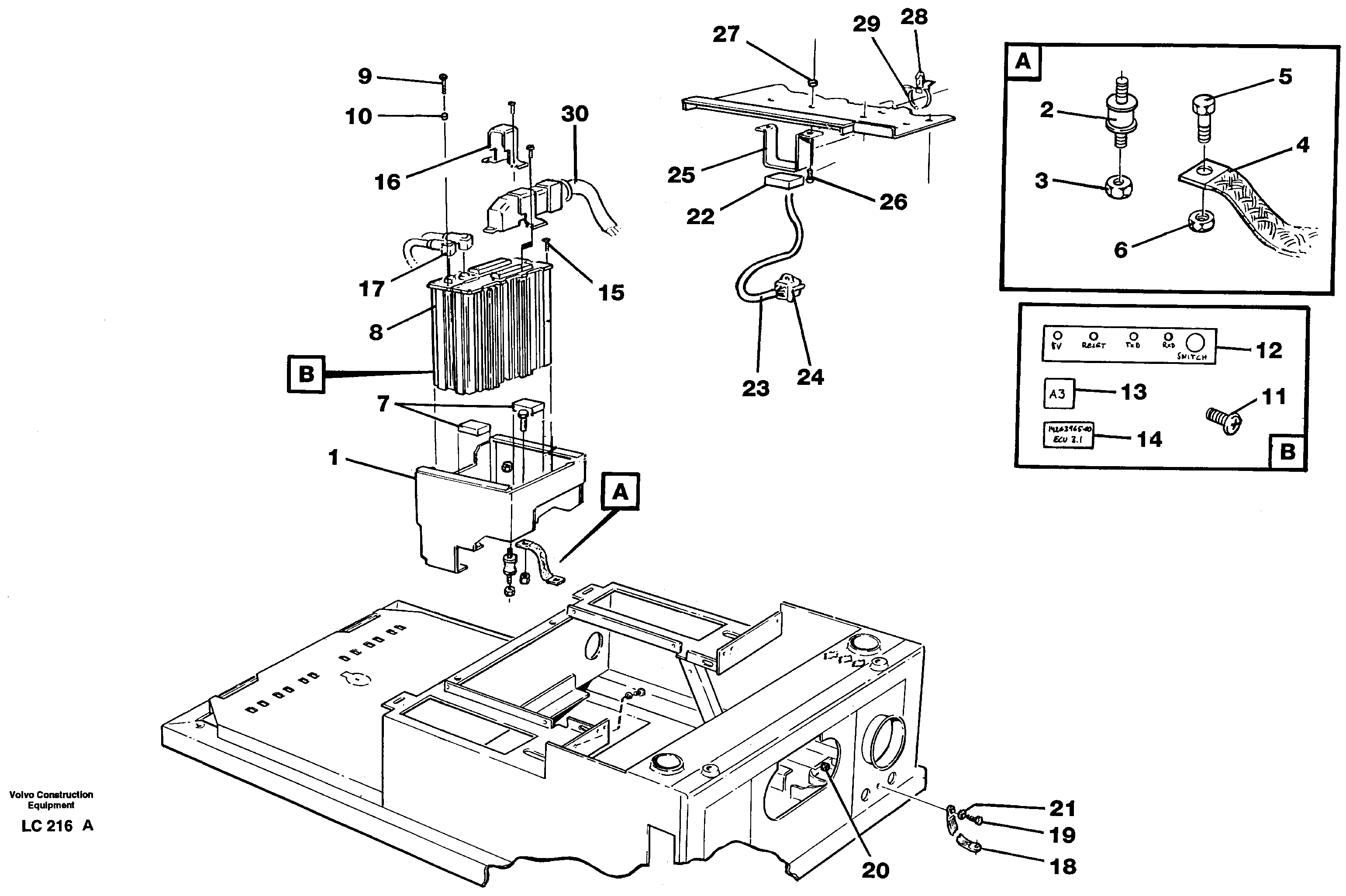 Electric installation on driver's seat — volvo parts diagram
