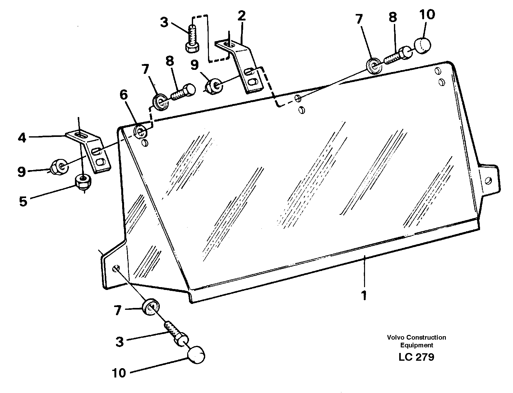 Sun visor, outer  14250635 — volvo parts diagram