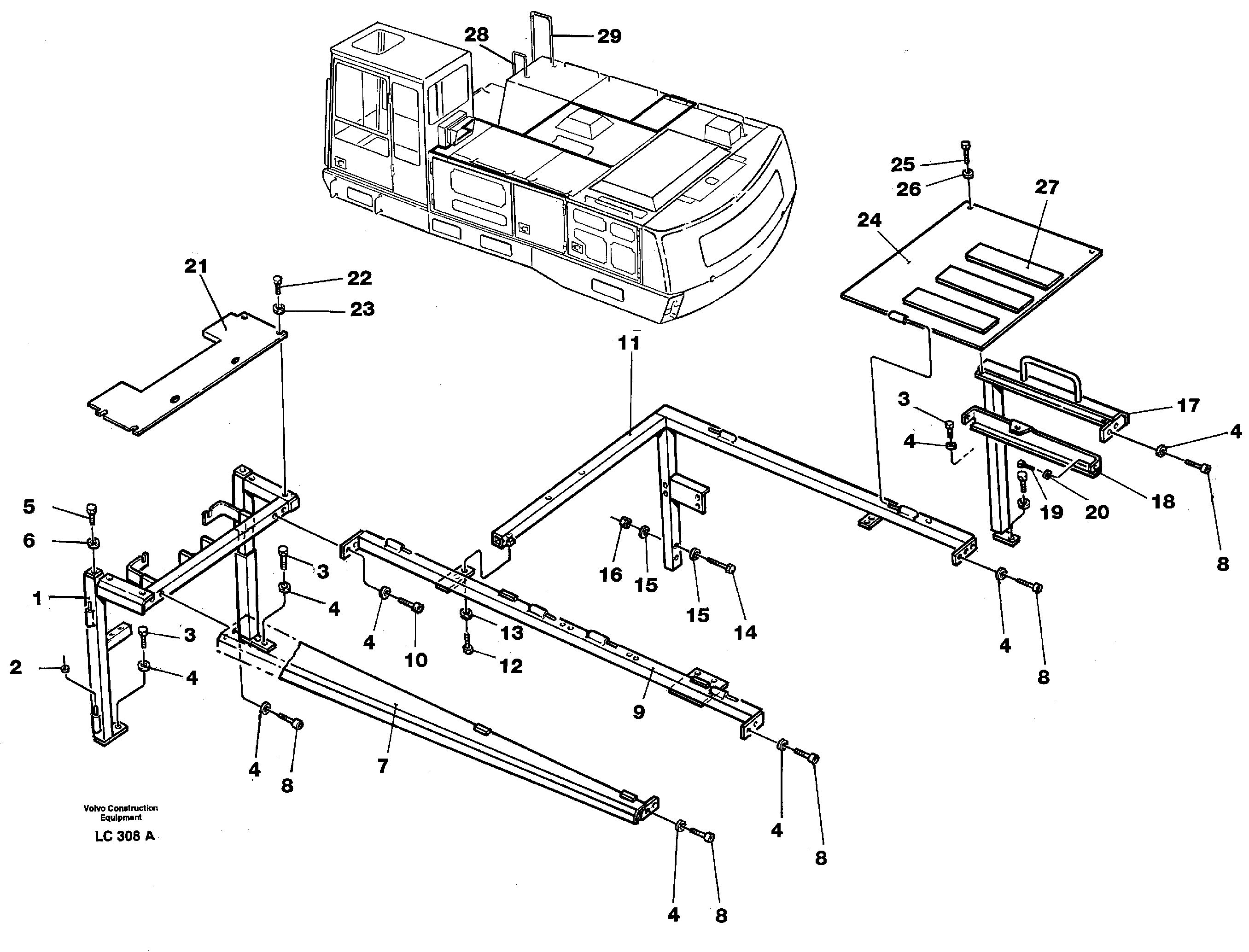 Front support — volvo parts diagram
