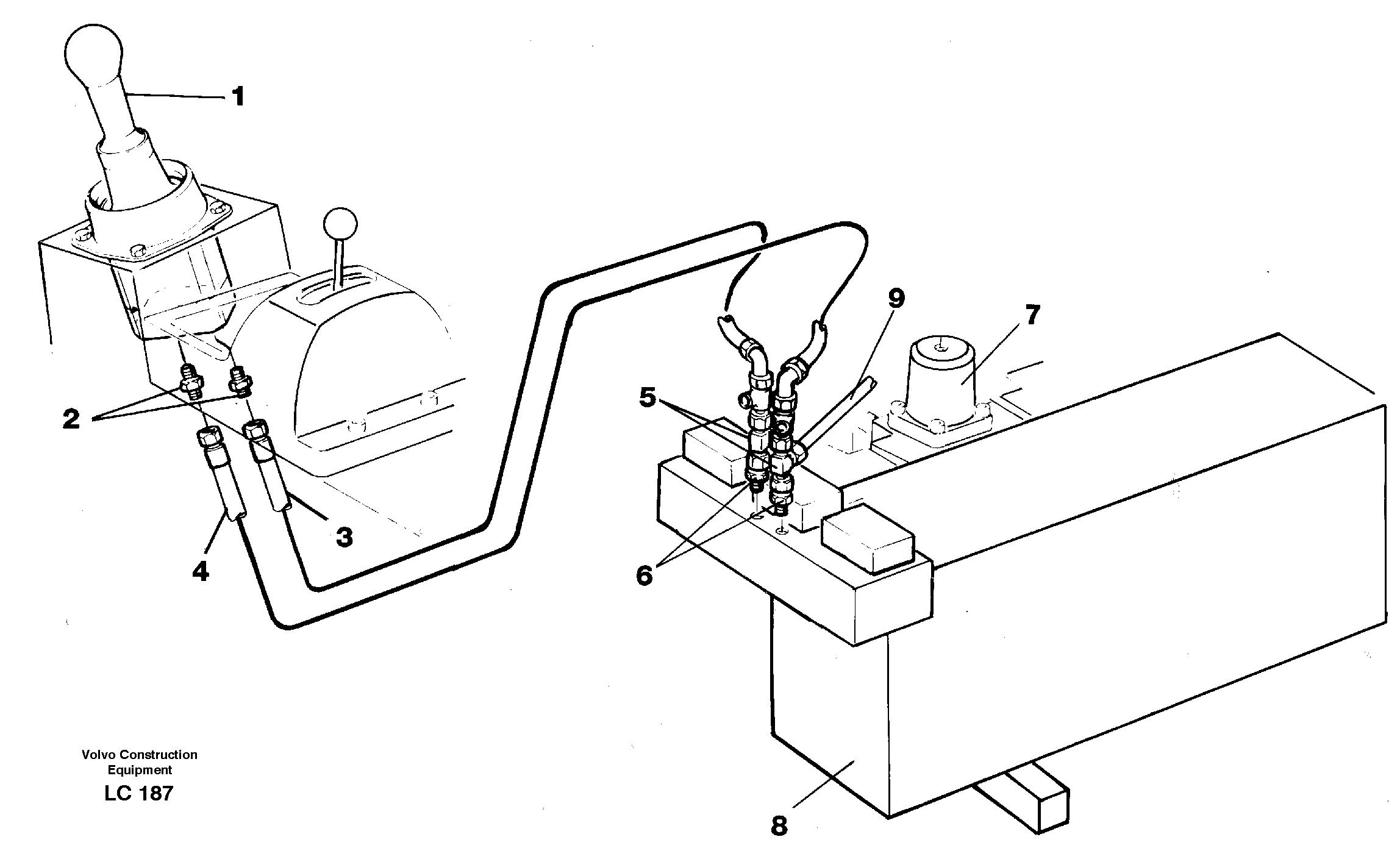Servo hydraulics, bucket — volvo parts diagram