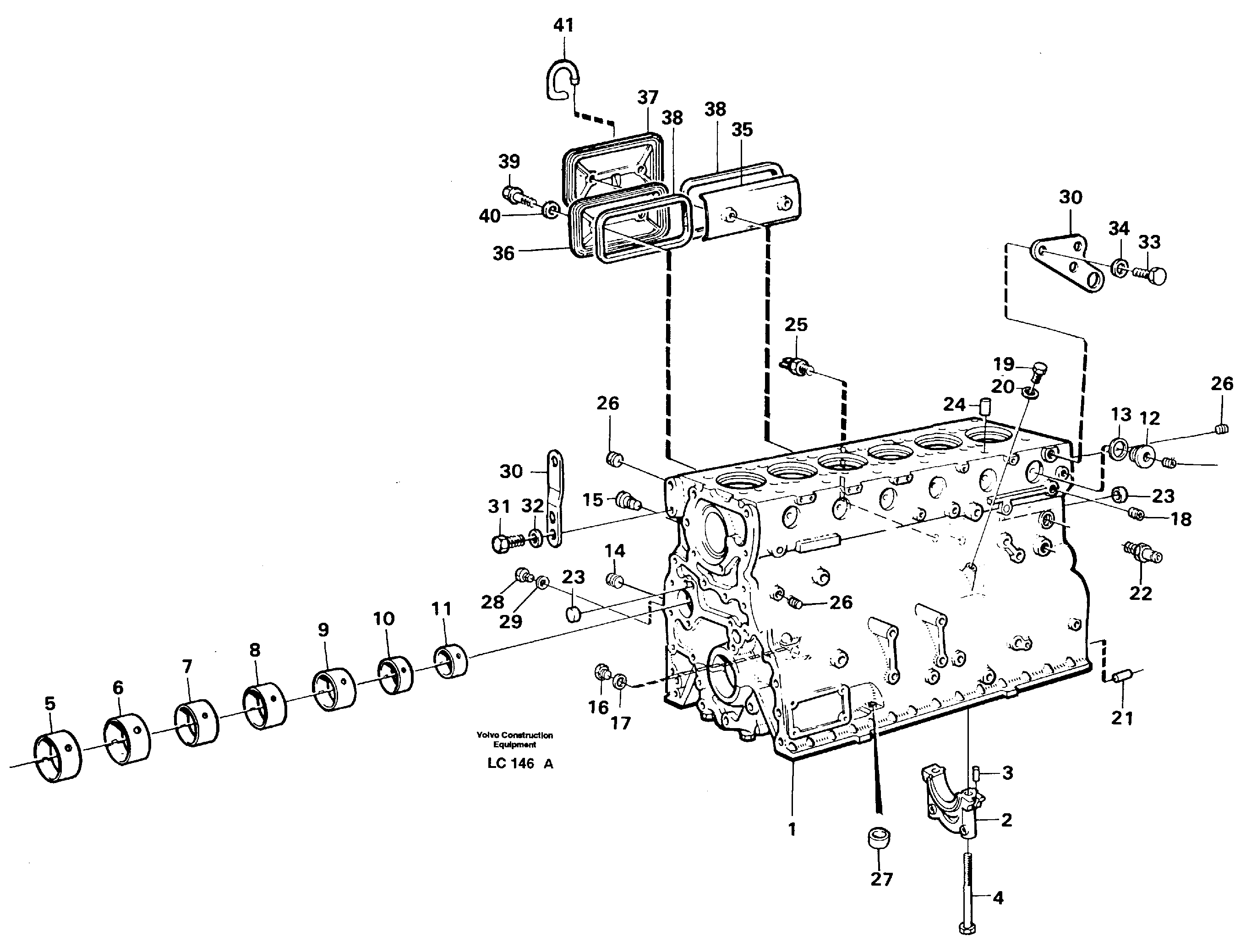 Cylinder block — volvo parts diagram