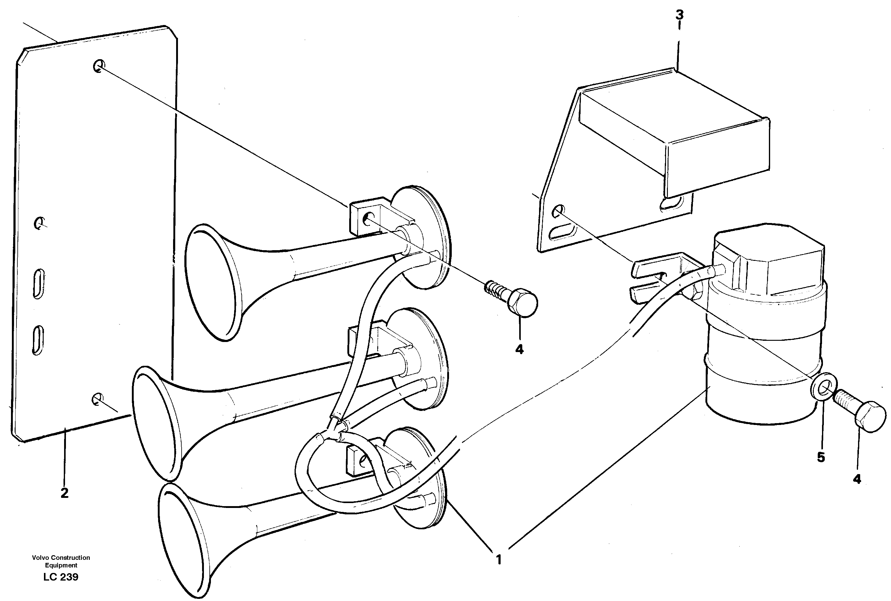 Compressor horn — volvo parts diagram